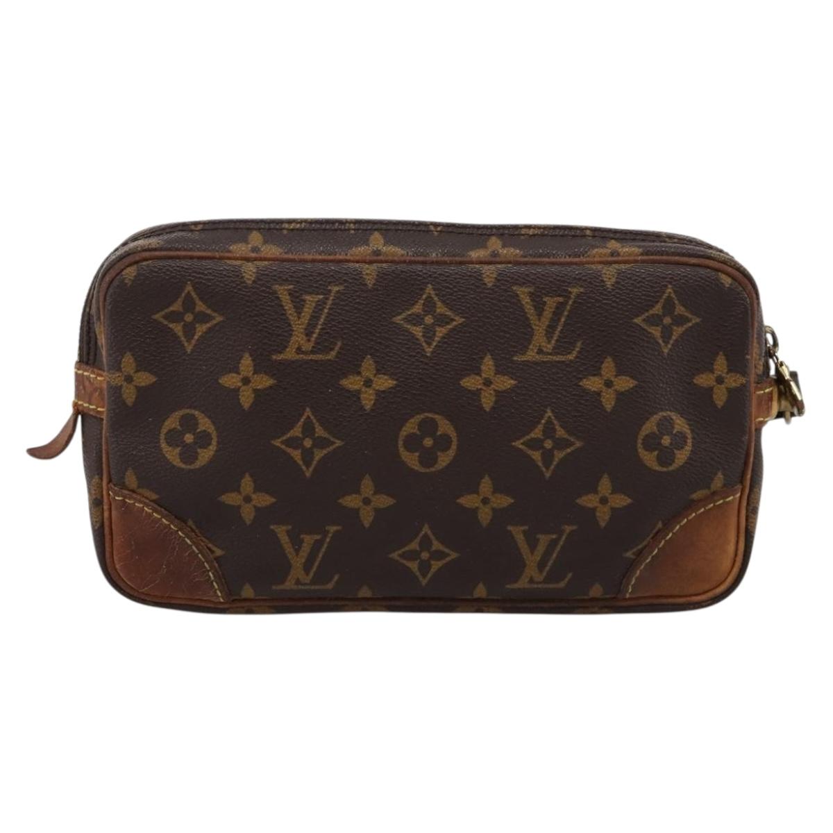 LOUIS VUITTON Monogram Marly Dragonne PM Clutch Bag M51827 LV Auth BA15735