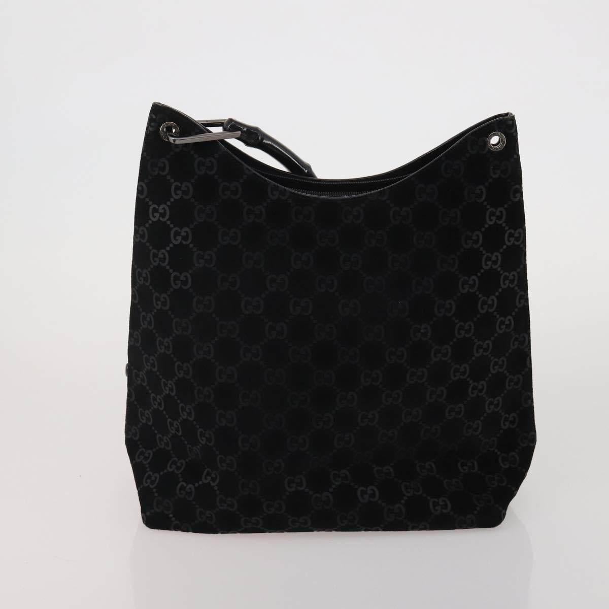 GUCCI GG Canvas Web Sherry Line Bag Leather Suede 4 Set Beige Black Auth BA15737