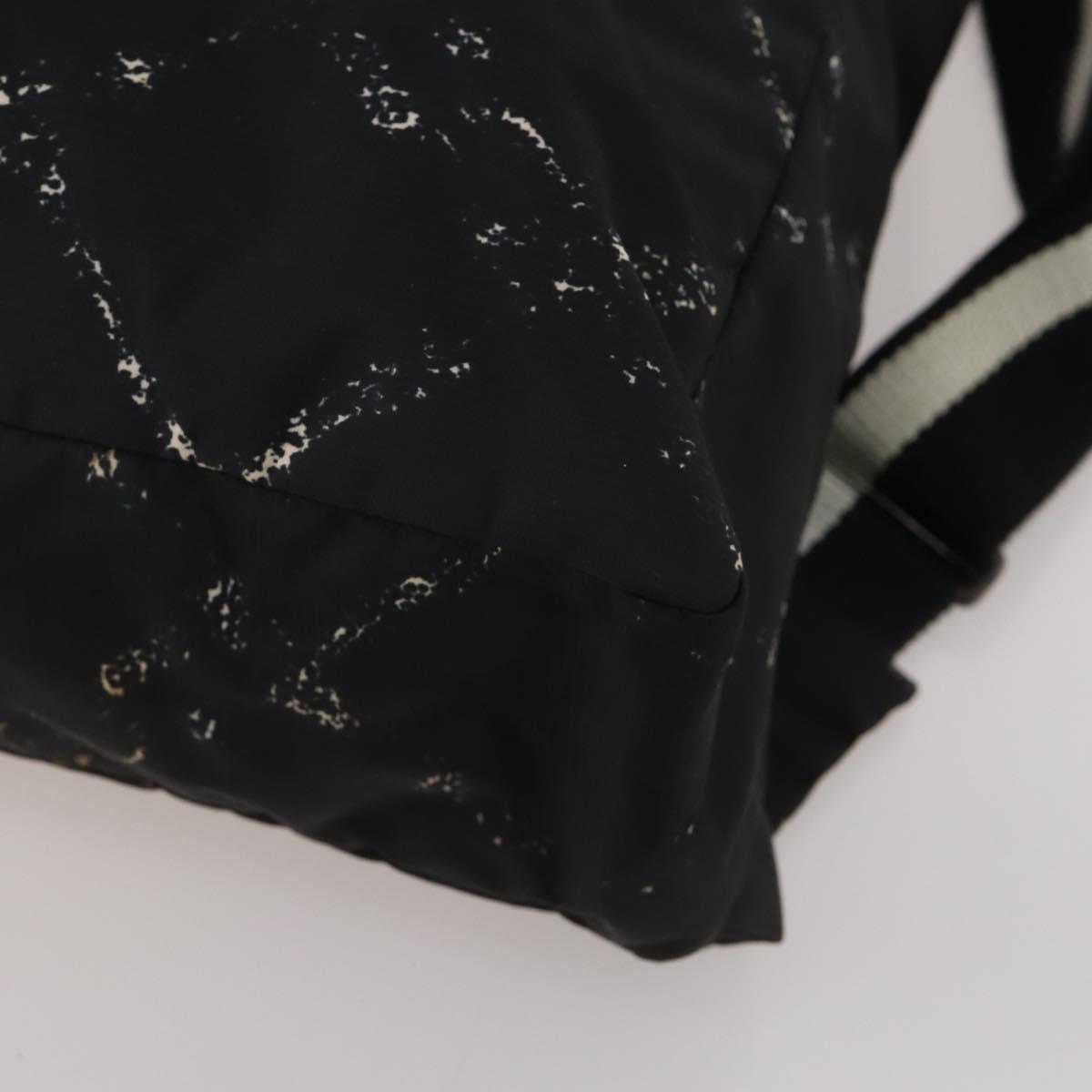 CHANEL New Travel Line Backpack Nylon Black CC Auth BA15739