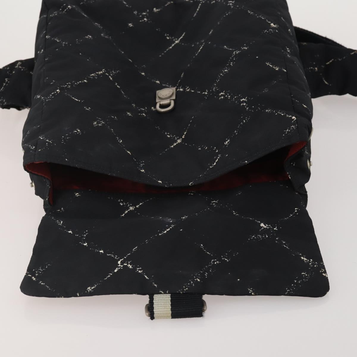 CHANEL New Travel Line Backpack Nylon Black CC Auth BA15739