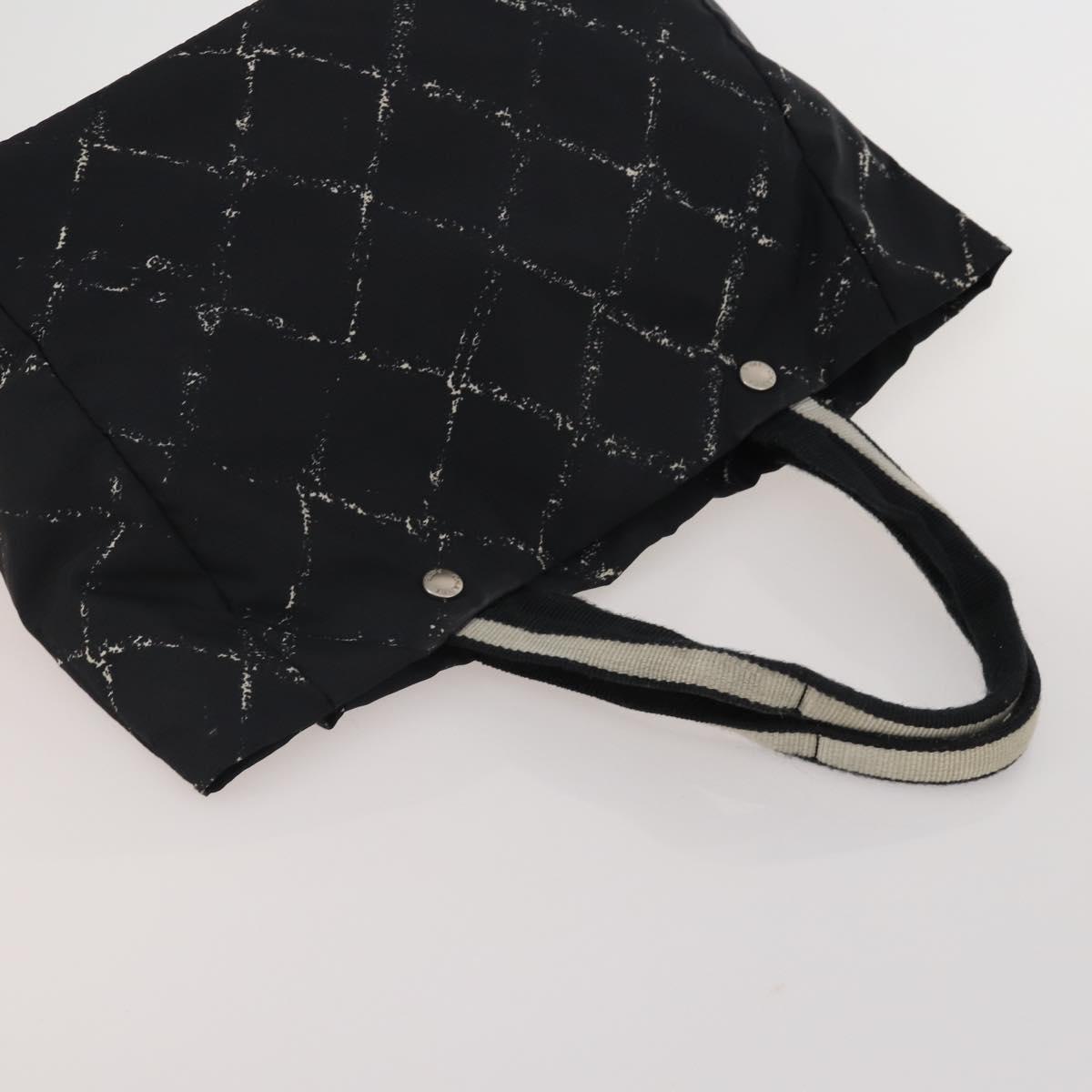CHANEL New Travel Line Tote Bag Nylon 3 Set Black Beige CC Auth BA15740