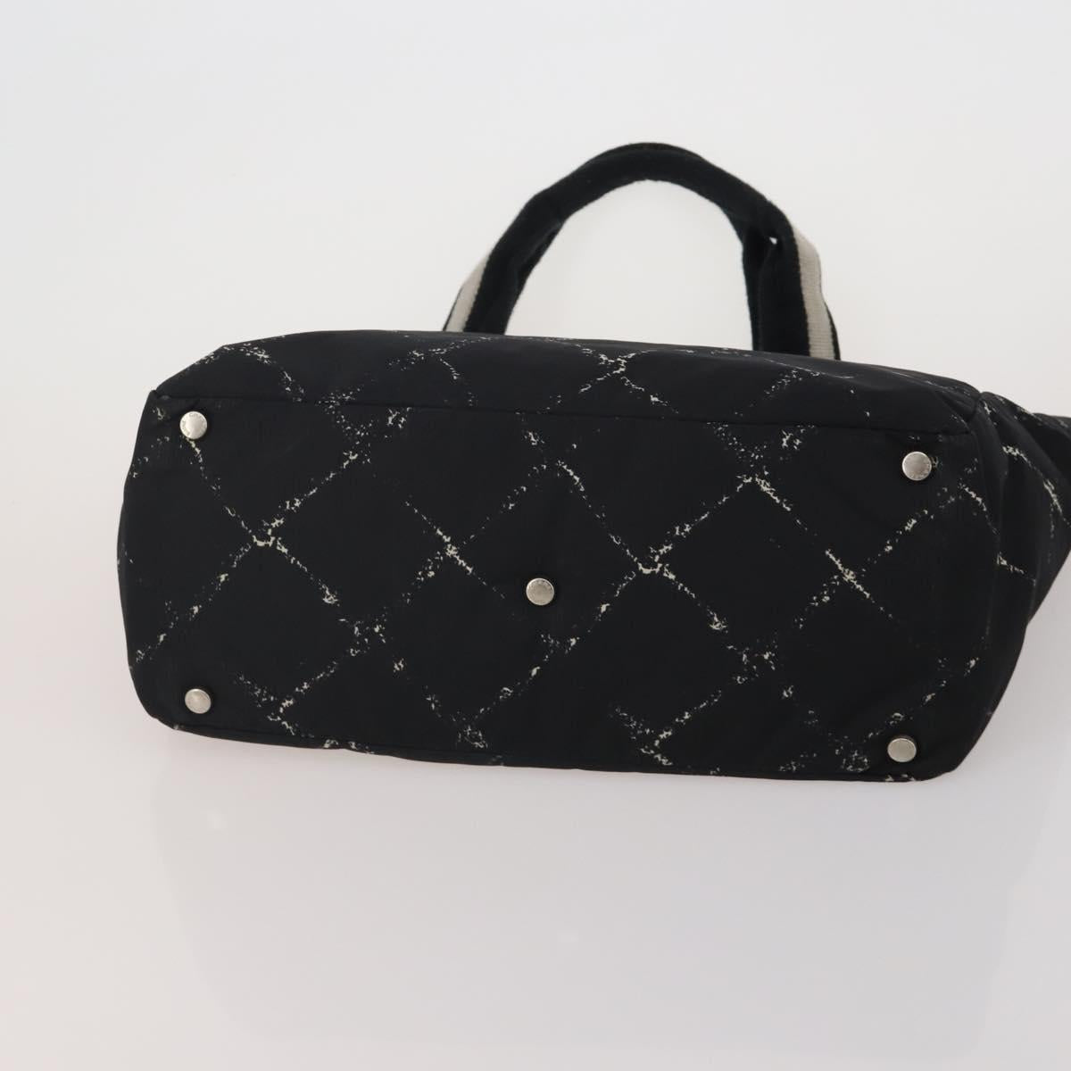 CHANEL New Travel Line Tote Bag Nylon 3 Set Black Beige CC Auth BA15740