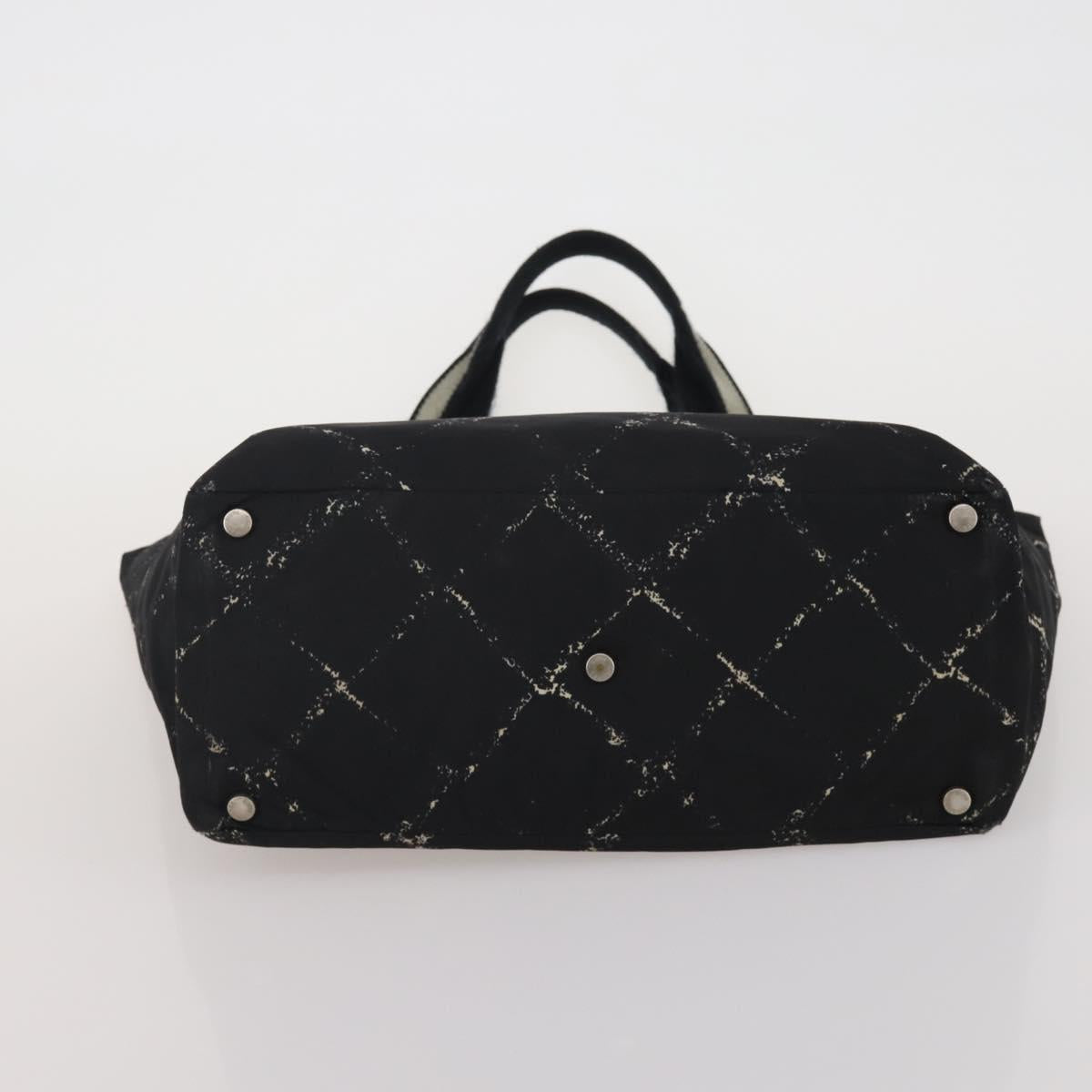CHANEL New Travel Line Tote Bag Nylon 3 Set Black Beige CC Auth BA15740