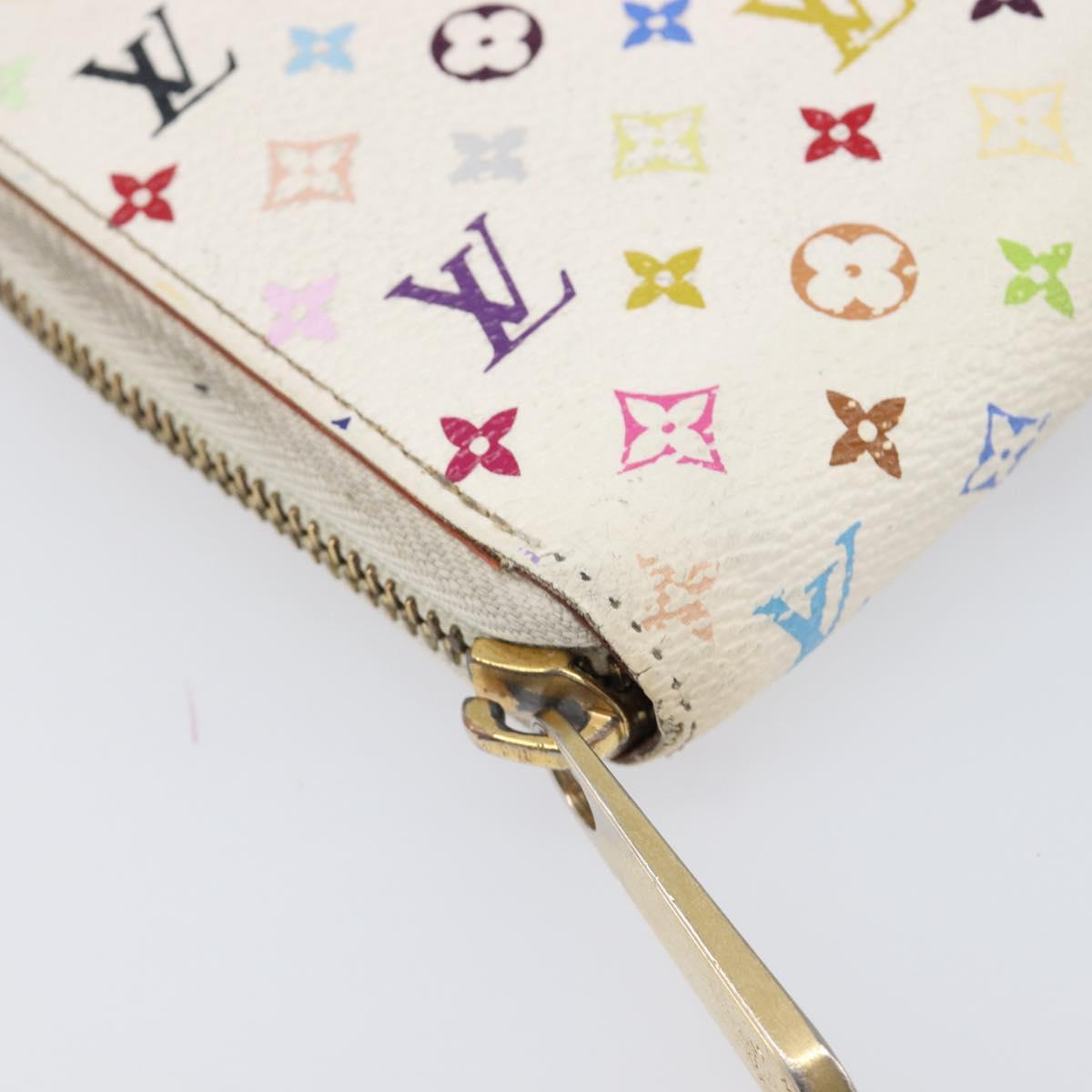 LOUIS VUITTON Monogram Multicolor Zippy Long Wallet White M60241 LV Auth BA15741