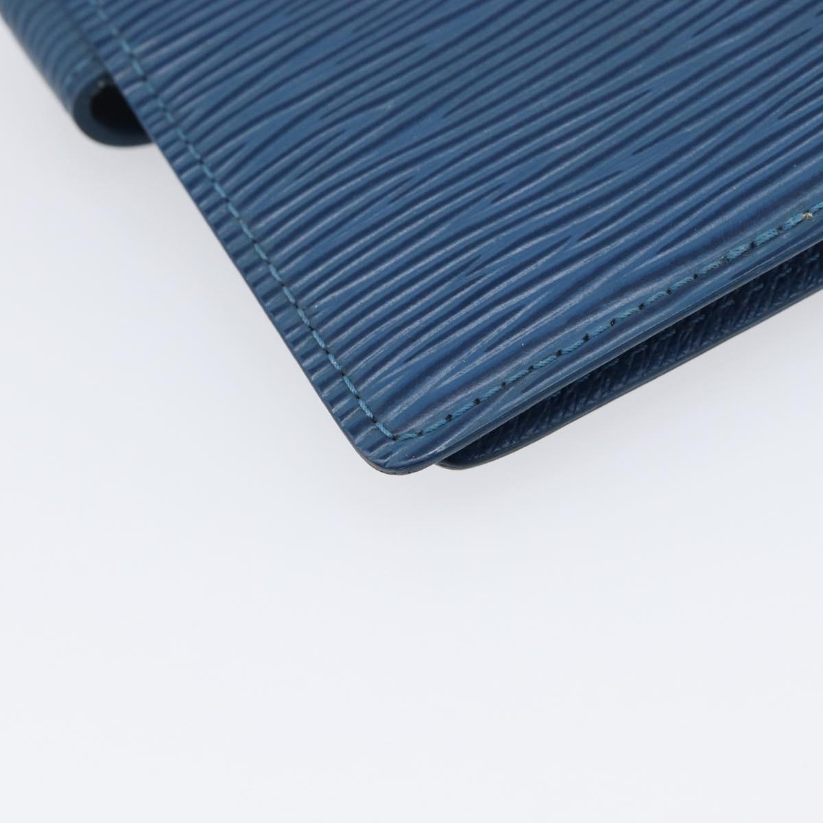 LOUIS VUITTON Epi Agenda PM Day Planner Cover Blue R20055 LV Auth BA15742