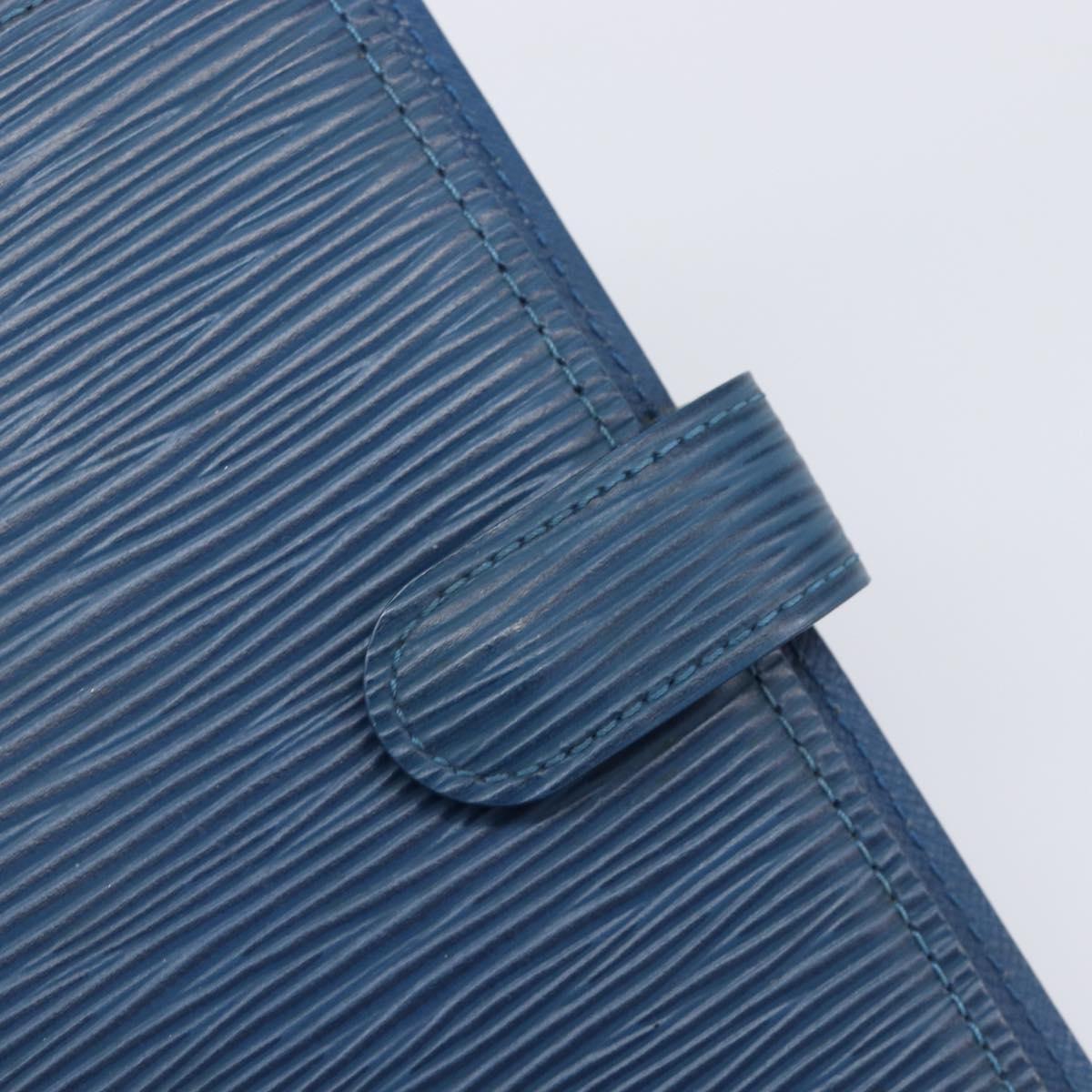 LOUIS VUITTON Epi Agenda PM Day Planner Cover Blue R20055 LV Auth BA15742