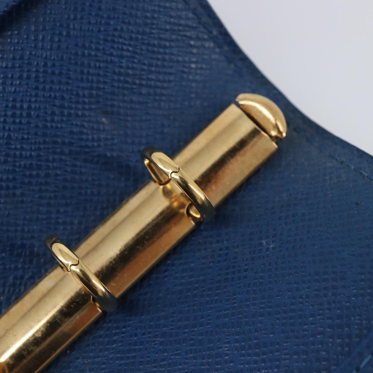 LOUIS VUITTON Epi Agenda PM Day Planner Cover Blue R20055 LV Auth BA15742