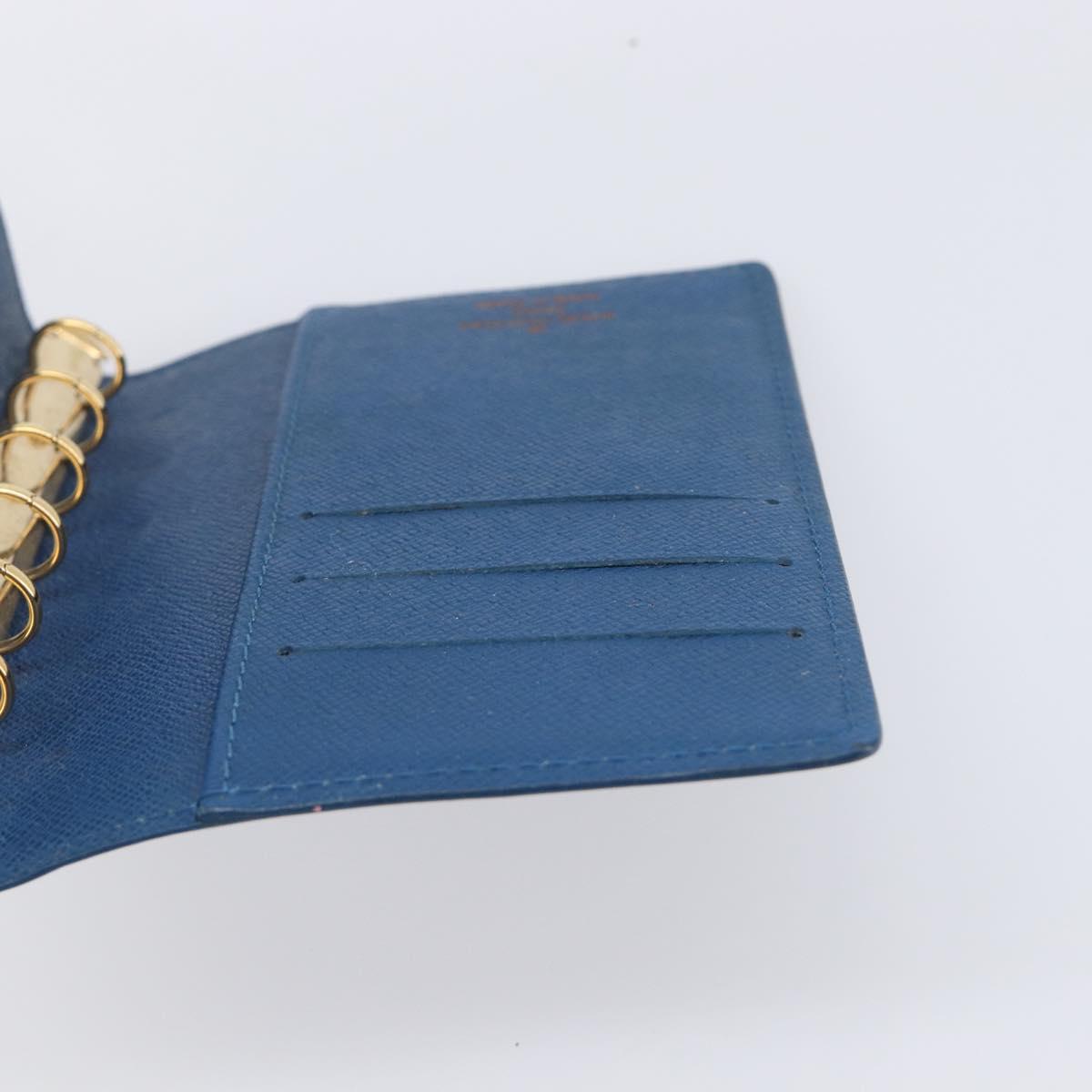 LOUIS VUITTON Epi Agenda PM Day Planner Cover Blue R20055 LV Auth BA15742