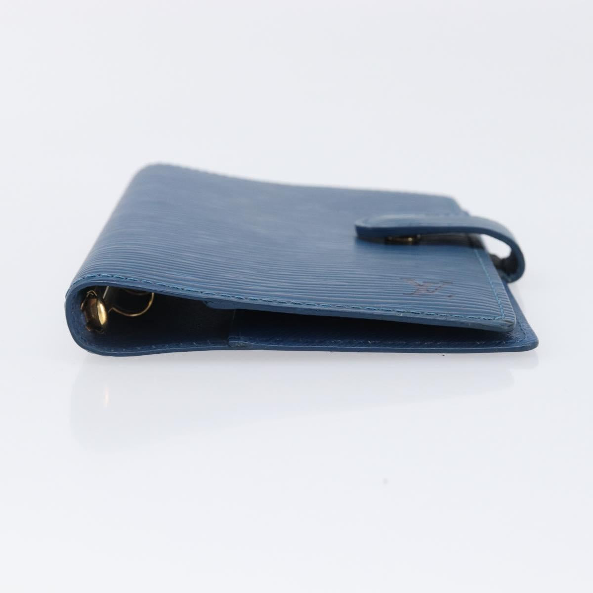 LOUIS VUITTON Epi Agenda PM Day Planner Cover Blue R20055 LV Auth BA15742