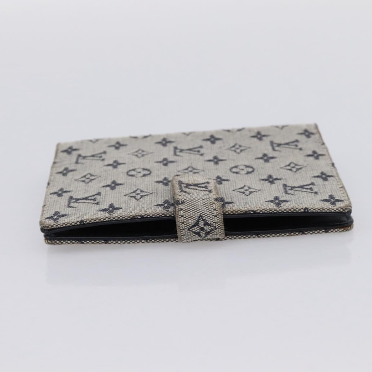 LOUIS VUITTON Monogram Mini Agenda PM Day Planner Cover Blue R20910 Auth BA15743