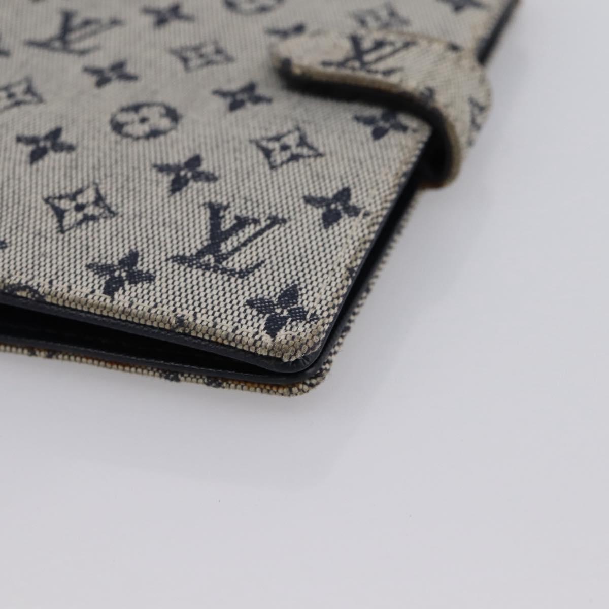 LOUIS VUITTON Monogram Mini Agenda PM Day Planner Cover Blue R20910 Auth BA15743