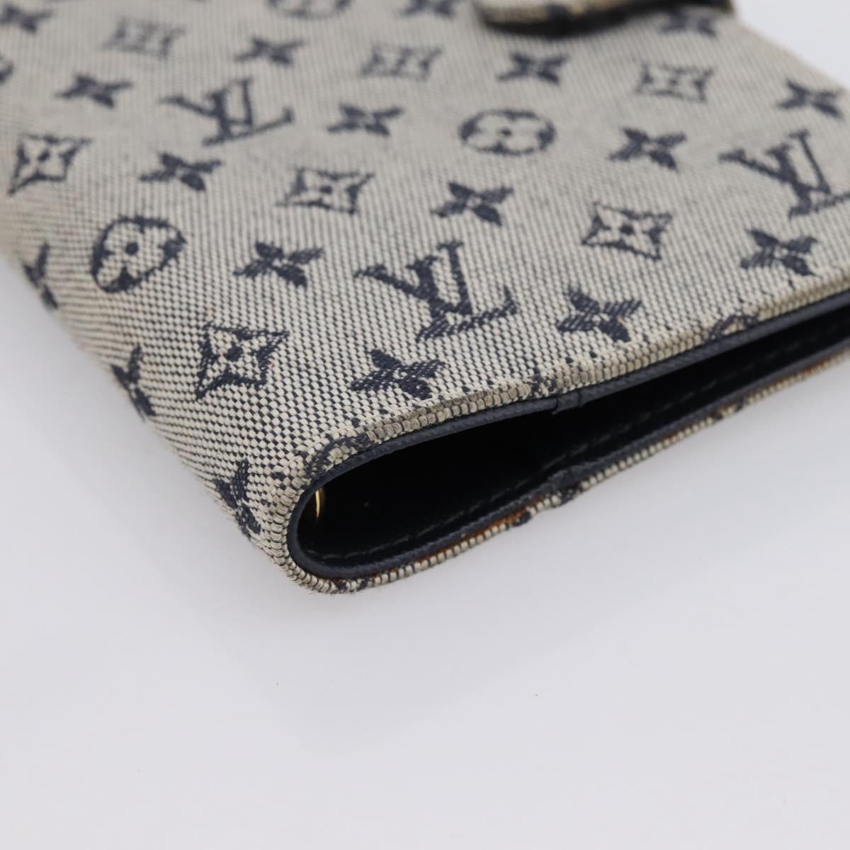 LOUIS VUITTON Monogram Mini Agenda PM Day Planner Cover Blue R20910 Auth BA15743