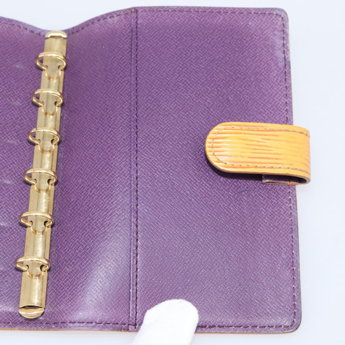 LOUIS VUITTON Epi Agenda PM Day Planner Cover Yellow R20059 LV Auth BA15744
