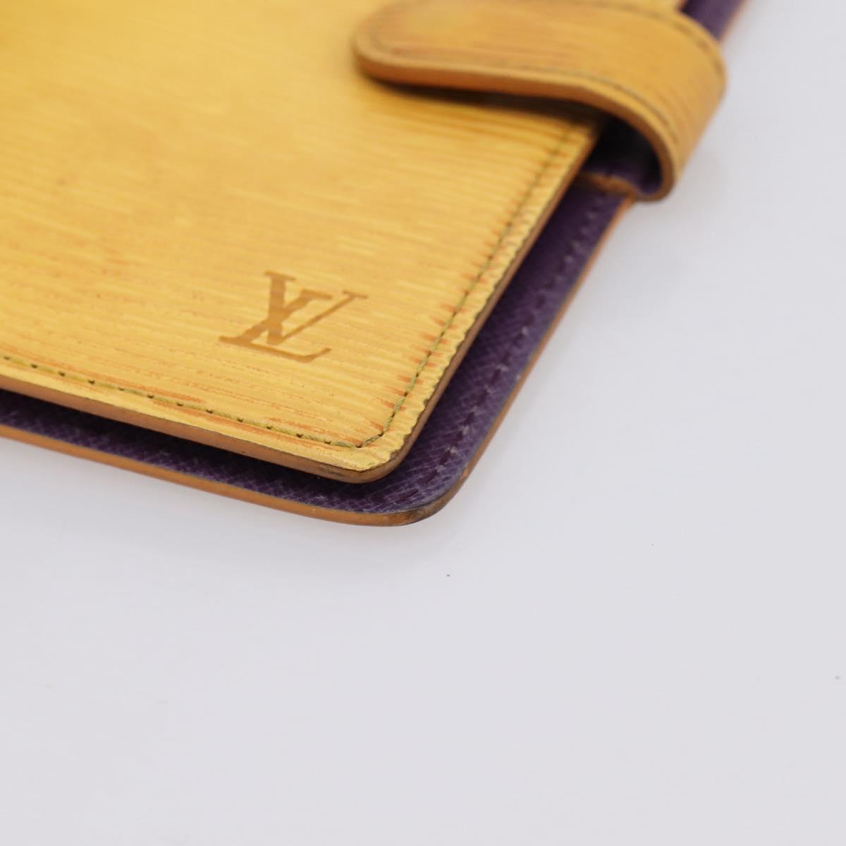LOUIS VUITTON Epi Agenda PM Day Planner Cover Yellow R20059 LV Auth BA15744