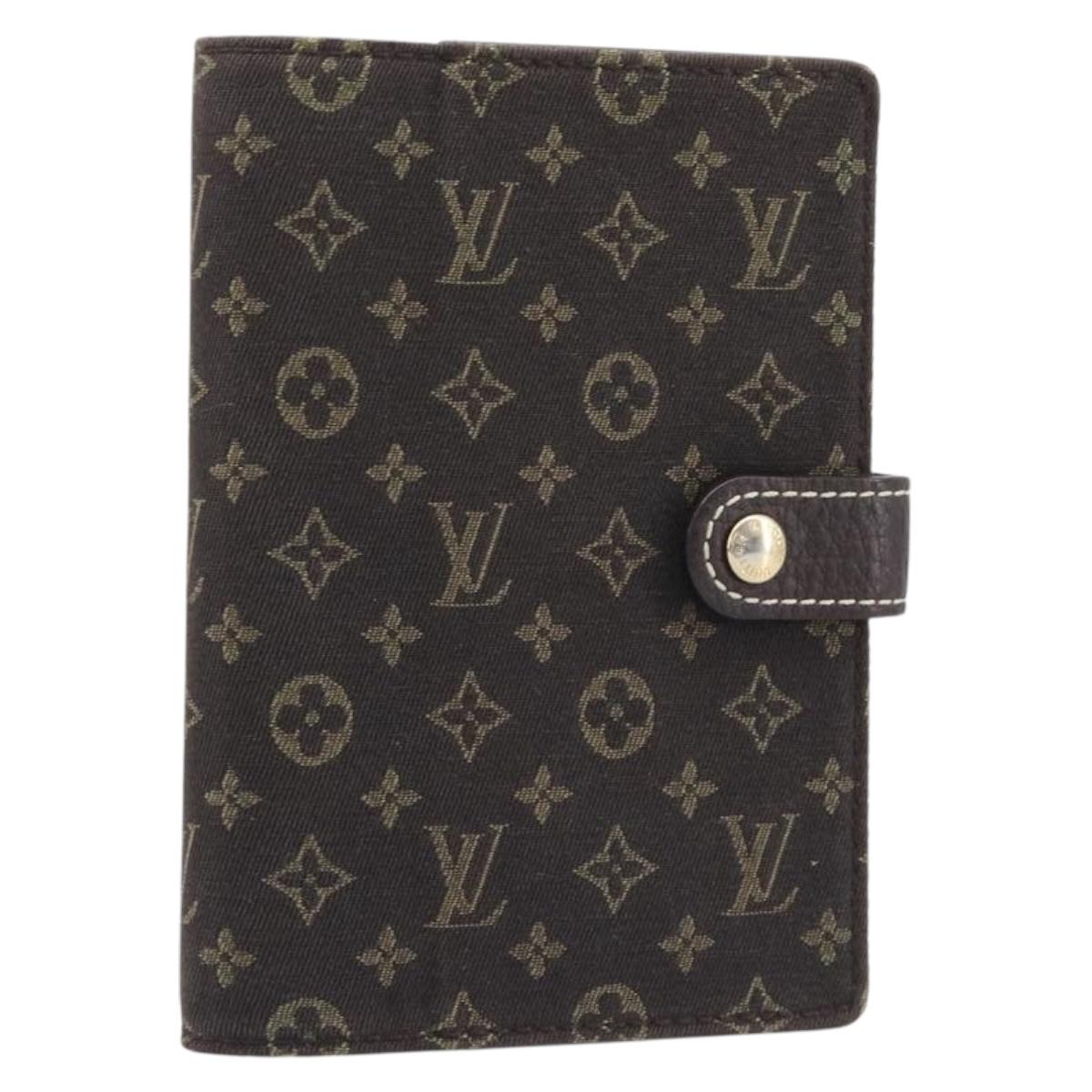 LOUIS VUITTON Monogram Mini Lin Agenda PM Ebene R20916 LV Auth BA15746