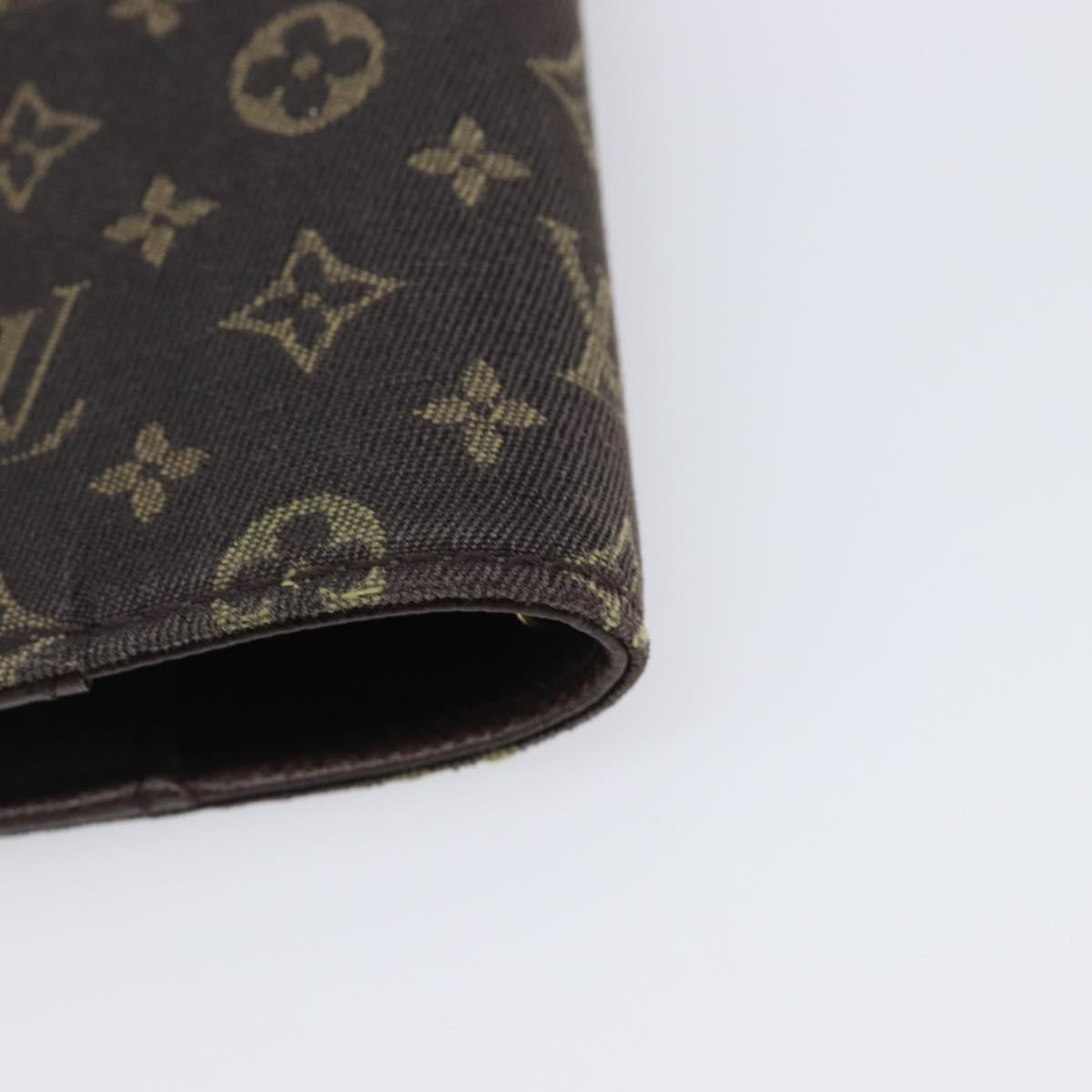 LOUIS VUITTON Monogram Mini Lin Agenda PM Ebene R20916 LV Auth BA15746