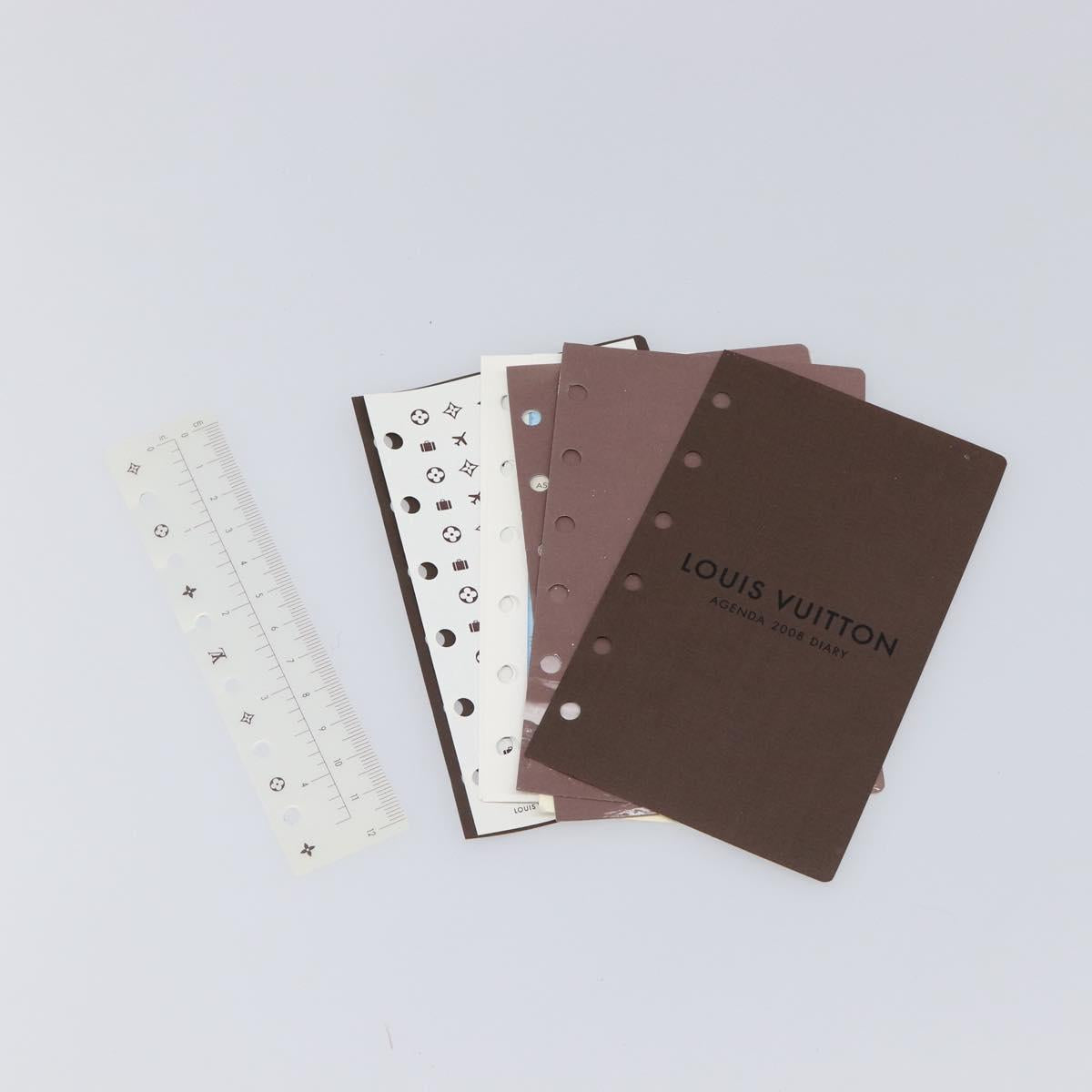 LOUIS VUITTON Monogram Mini Lin Agenda PM Ebene R20916 LV Auth BA15746