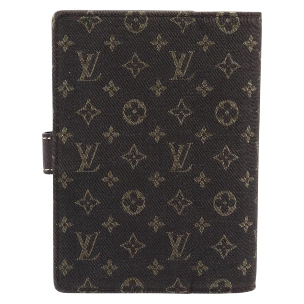 LOUIS VUITTON Monogram Mini Lin Agenda PM Ebene R20916 LV Auth BA15746