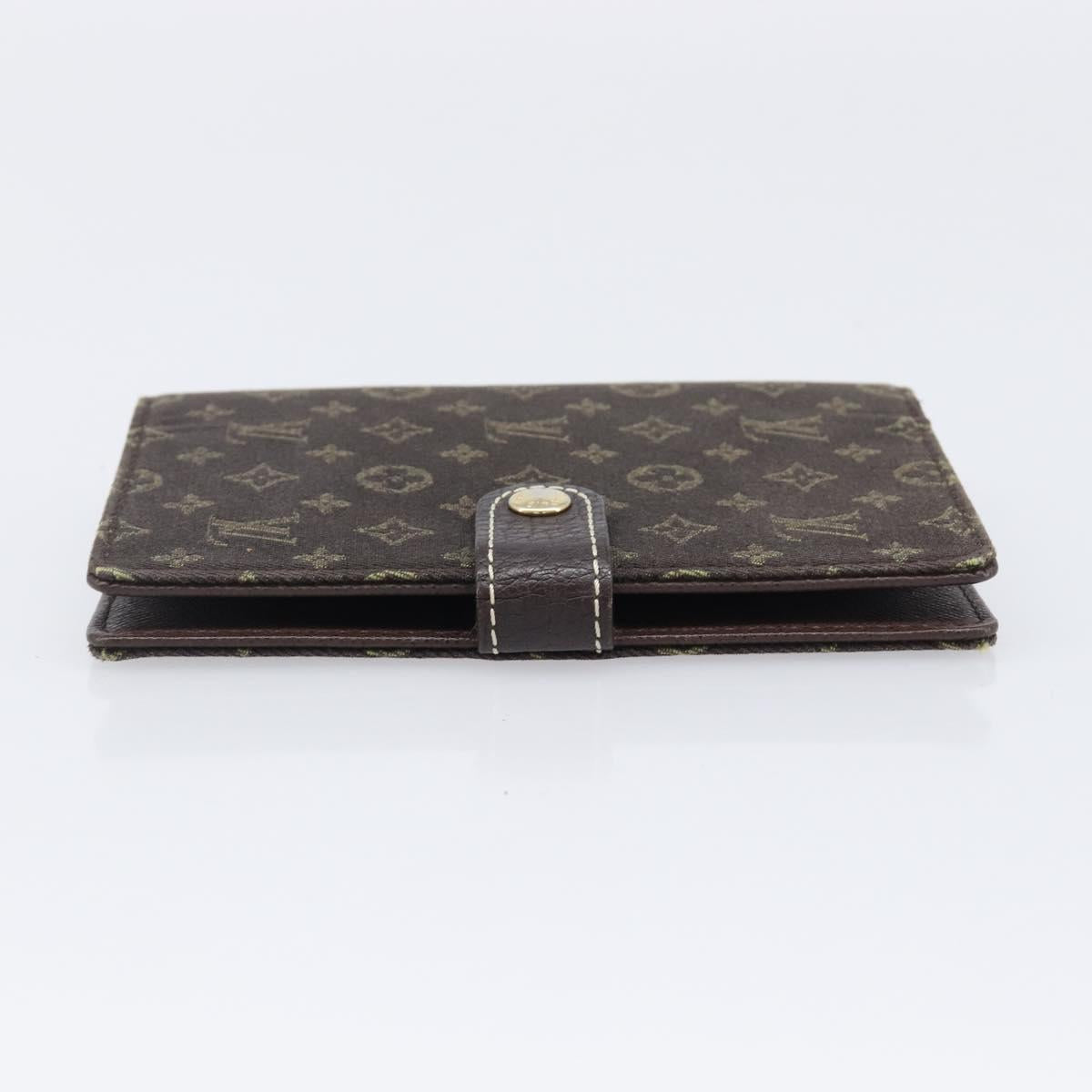 LOUIS VUITTON Monogram Mini Lin Agenda PM Ebene R20916 LV Auth BA15746