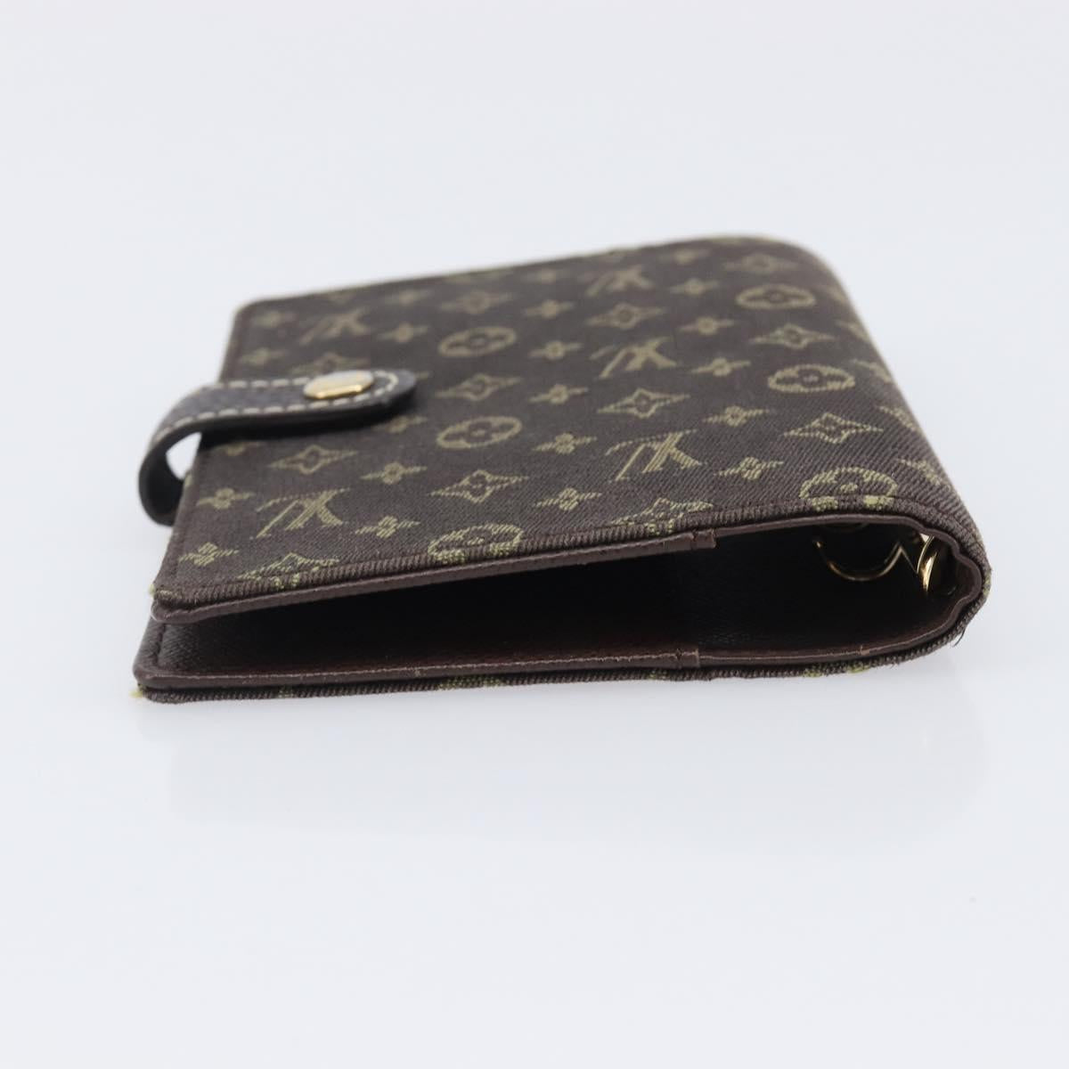 LOUIS VUITTON Monogram Mini Lin Agenda PM Ebene R20916 LV Auth BA15746