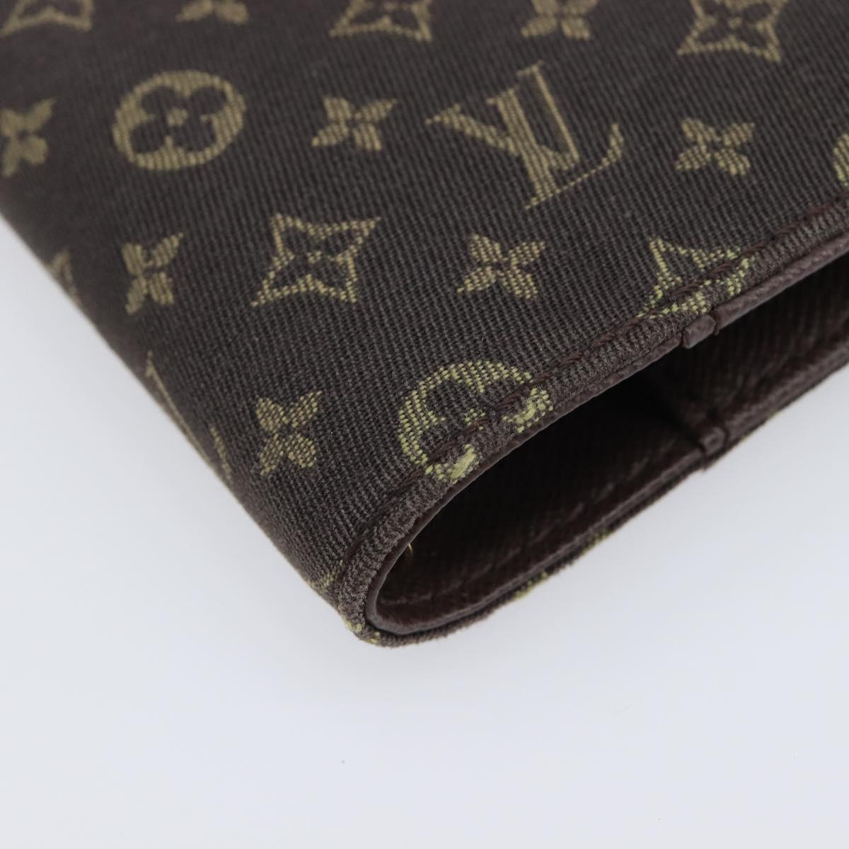LOUIS VUITTON Monogram Mini Lin Agenda PM Ebene R20916 LV Auth BA15746