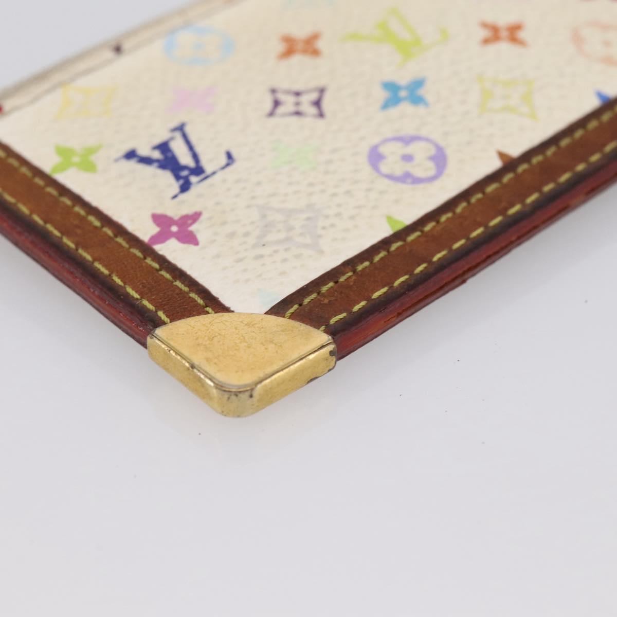 LOUIS VUITTON Monogram Multicolor Pochette Cles White M92655 LV Auth BA15747