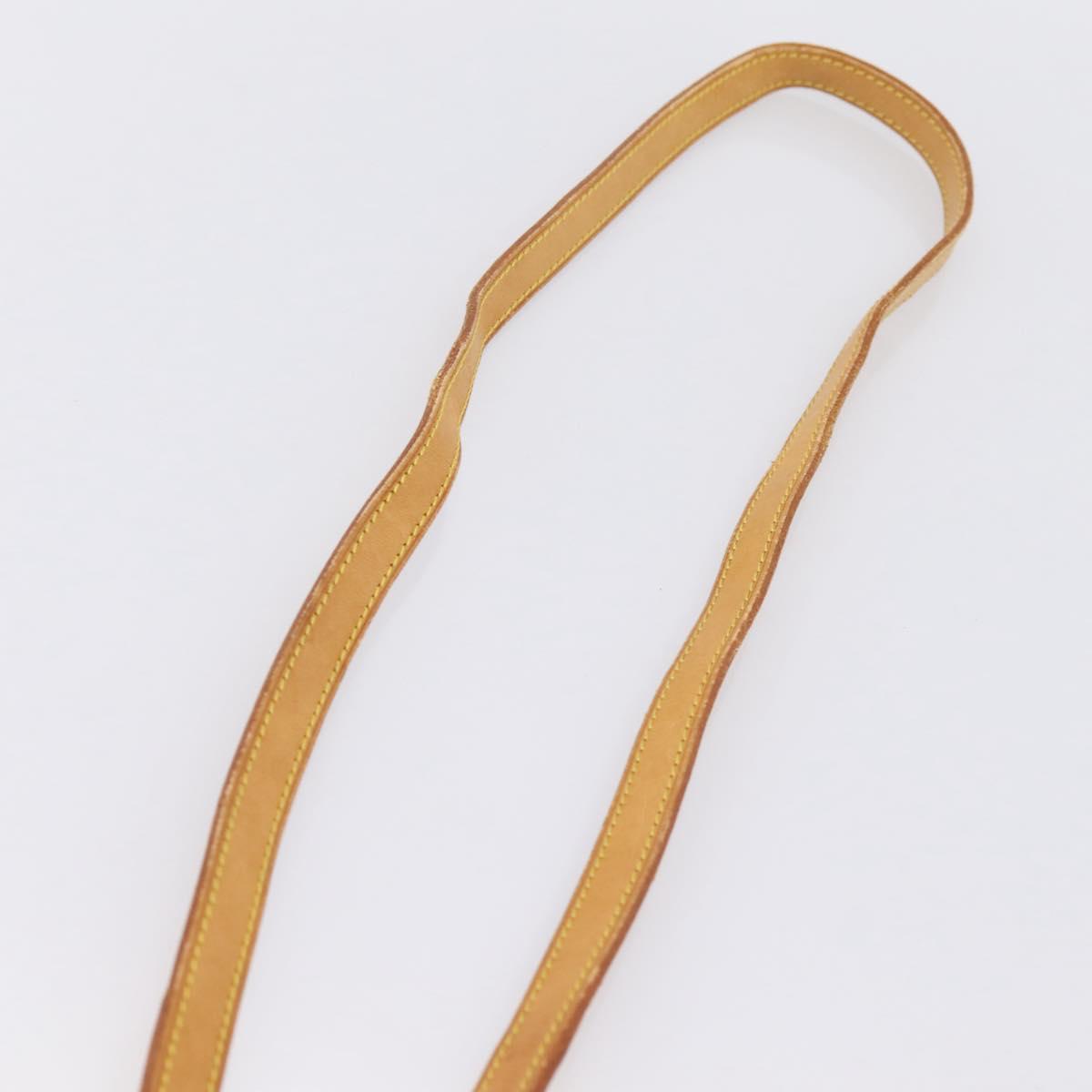 LOUIS VUITTON Nume leather Shoulder Strap Leather 39"" Beige LV Auth BA15748