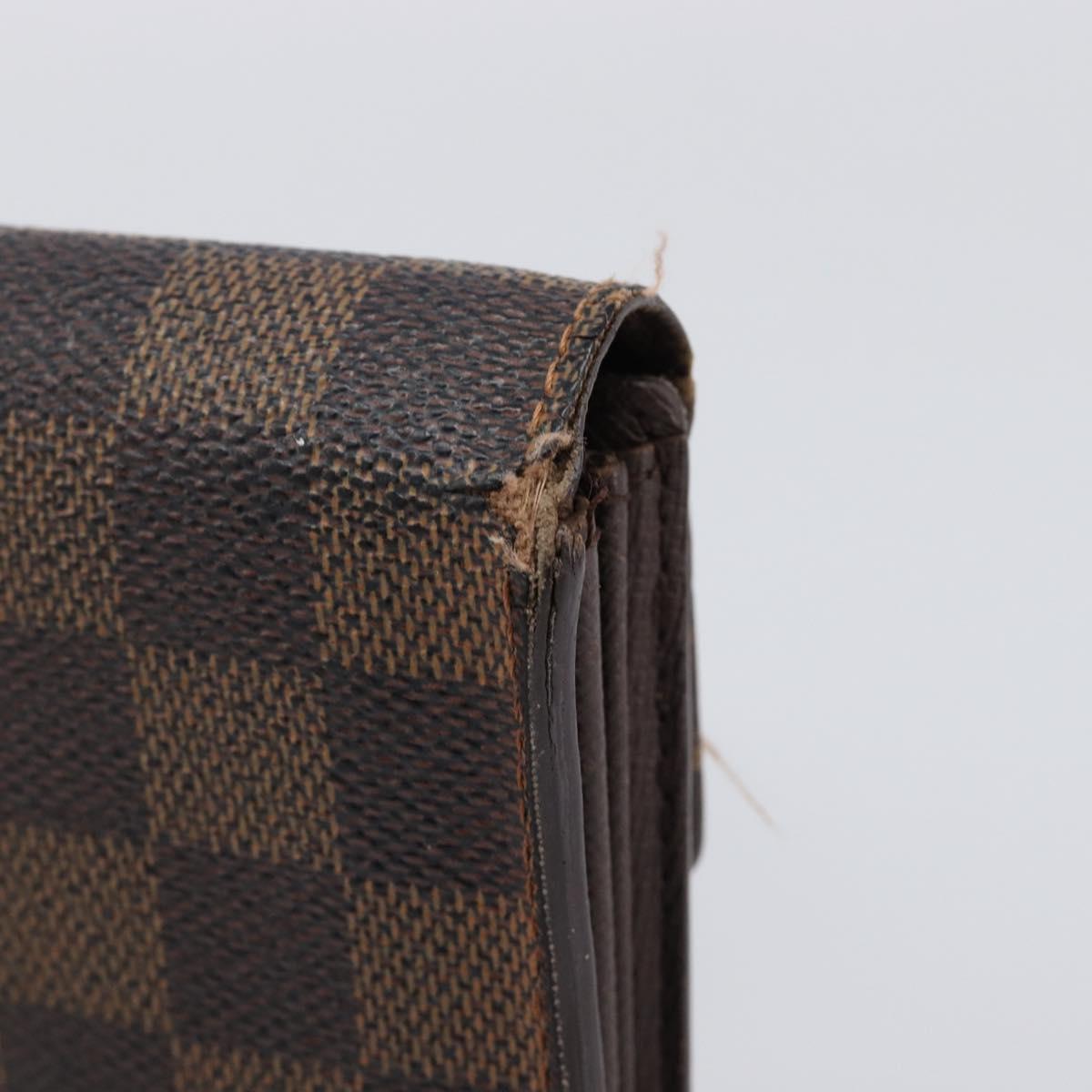 LOUIS VUITTON Damier Ebene Epi Monogram Wallet 3 Set Black LV Auth BA15750