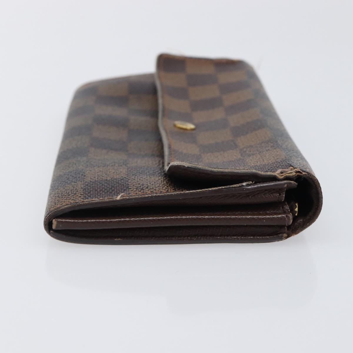 LOUIS VUITTON Damier Ebene Epi Monogram Wallet 3 Set Black LV Auth BA15750