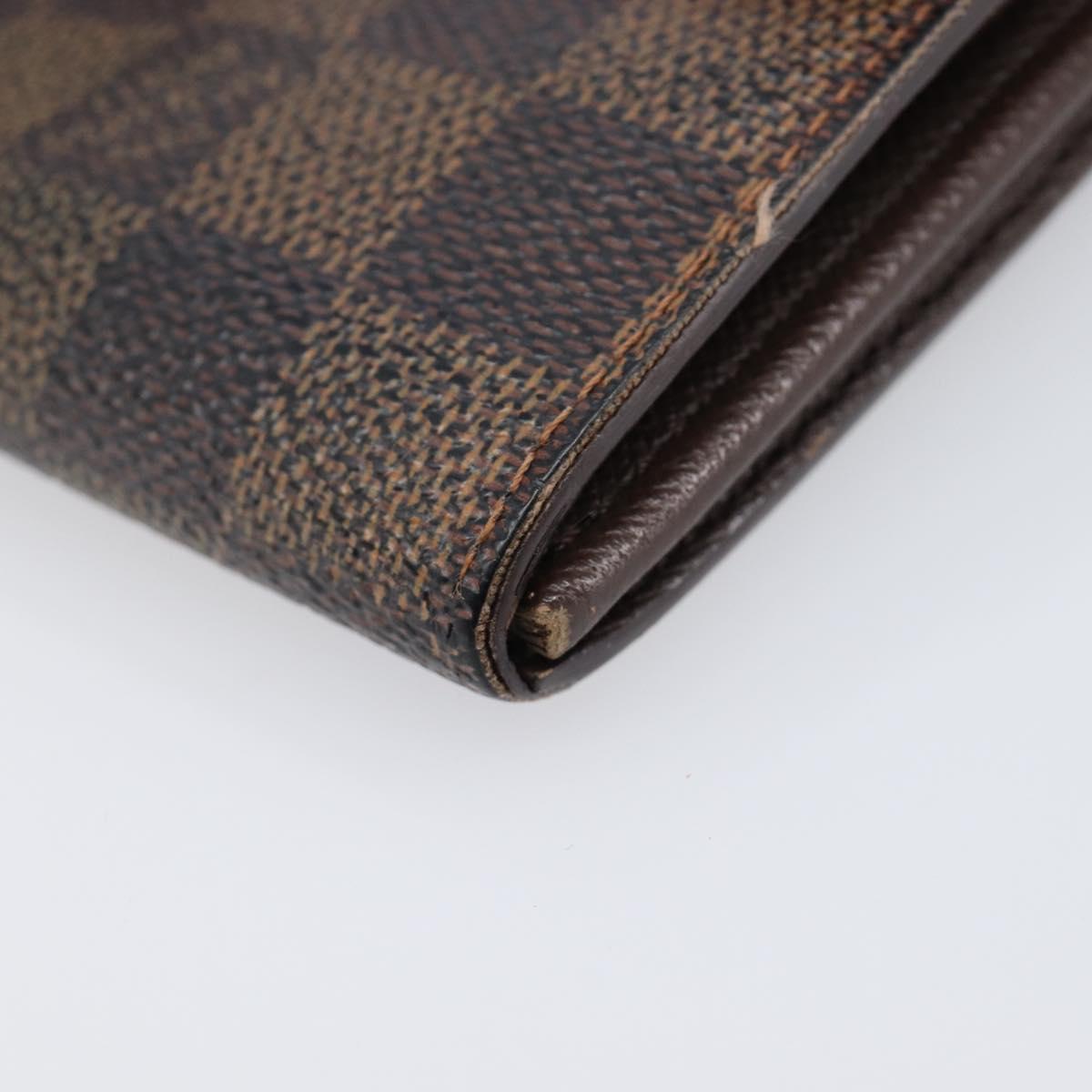 LOUIS VUITTON Damier Ebene Epi Monogram Wallet 3 Set Black LV Auth BA15750