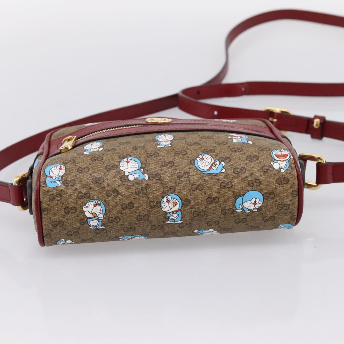GUCCI Micro GG Supreme Doraemon Collaboration Bag PVC Beige 647784 Auth BA15754M