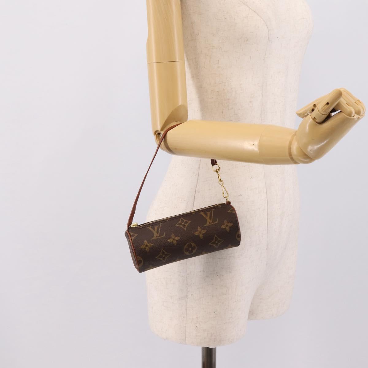LOUIS VUITTON Monogram Papillon Pouch LV Auth BA15780A
