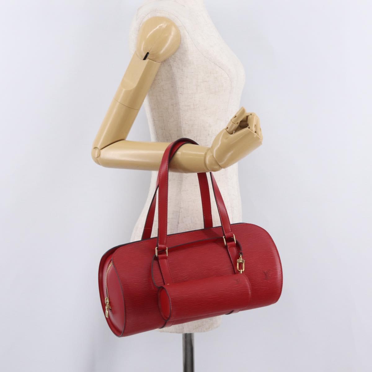 LOUIS VUITTON Epi Soufflot Hand Bag Red M52227 LV Auth BA15785V
