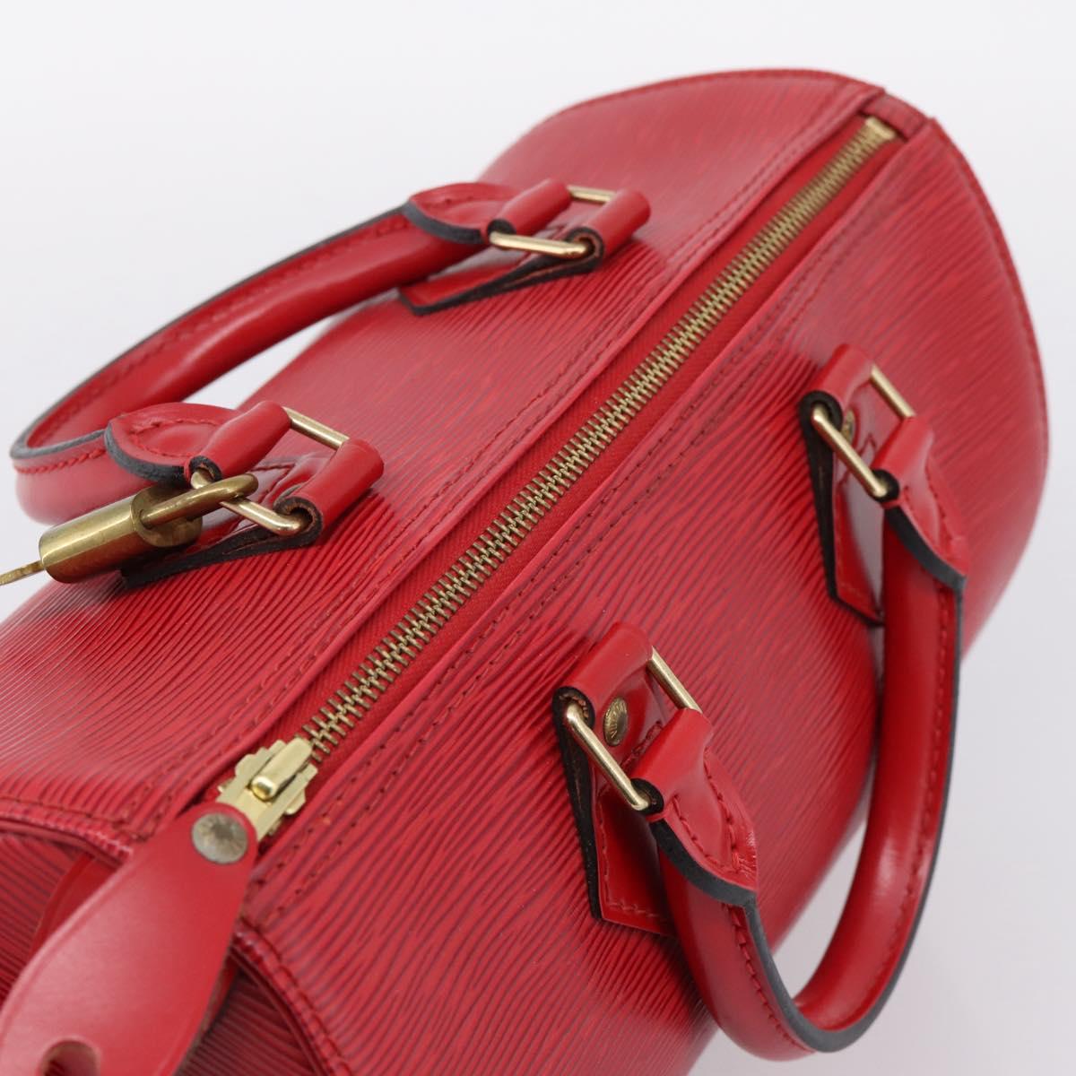 LOUIS VUITTON Epi Speedy 25 Hand Bag Castilian Red M43017 LV Auth BA15786V