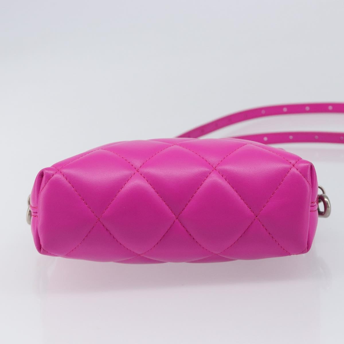 BALENCIAGA Touch Puffy Camera Bag XS Leather Purple Silver 616060 Auth BA15787V