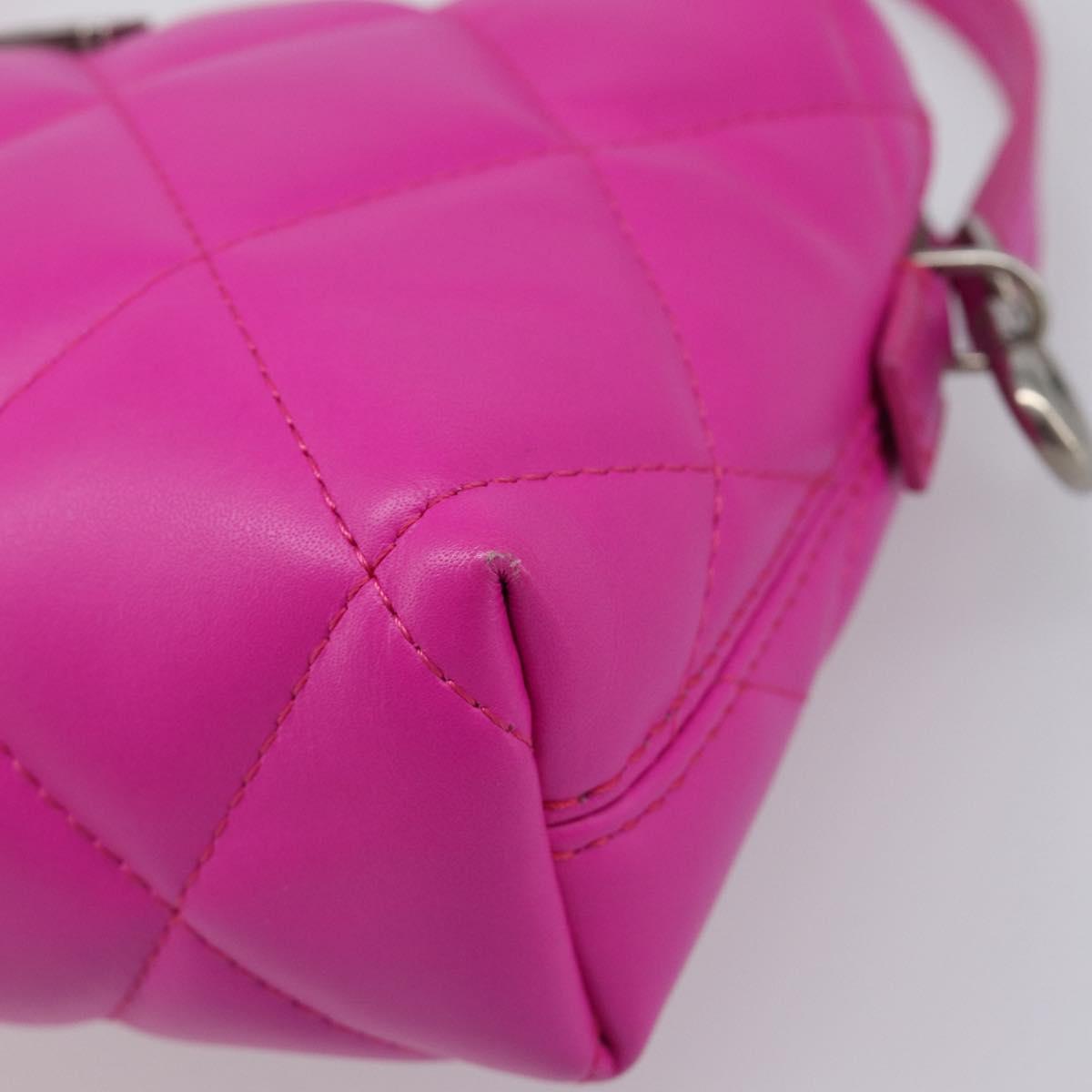 BALENCIAGA Touch Puffy Camera Bag XS Leather Purple Silver 616060 Auth BA15787V
