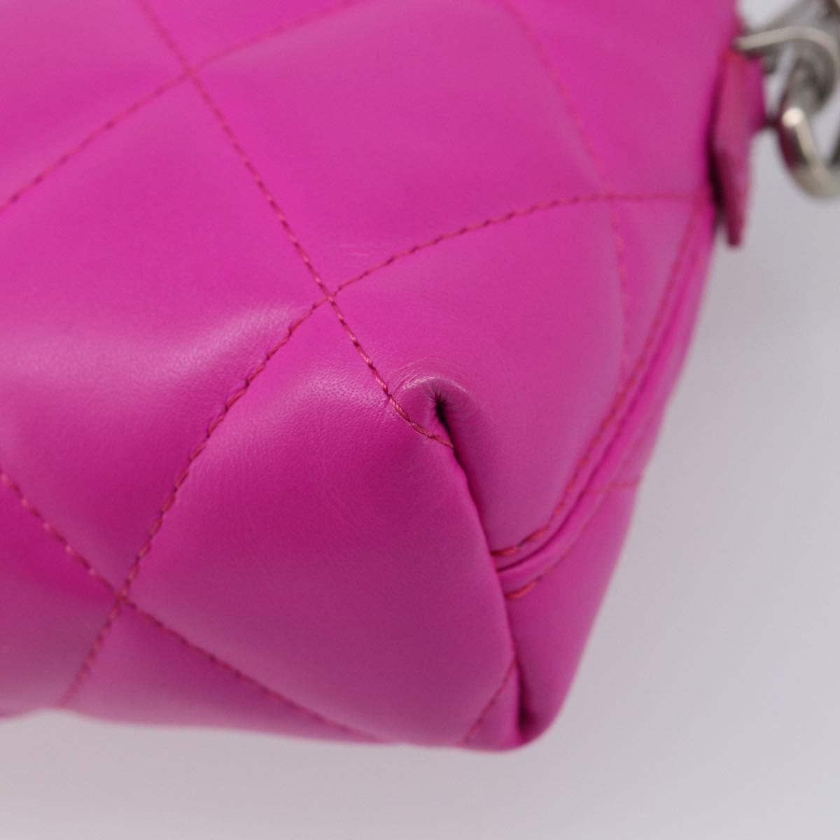 BALENCIAGA Touch Puffy Camera Bag XS Leather Purple Silver 616060 Auth BA15787V