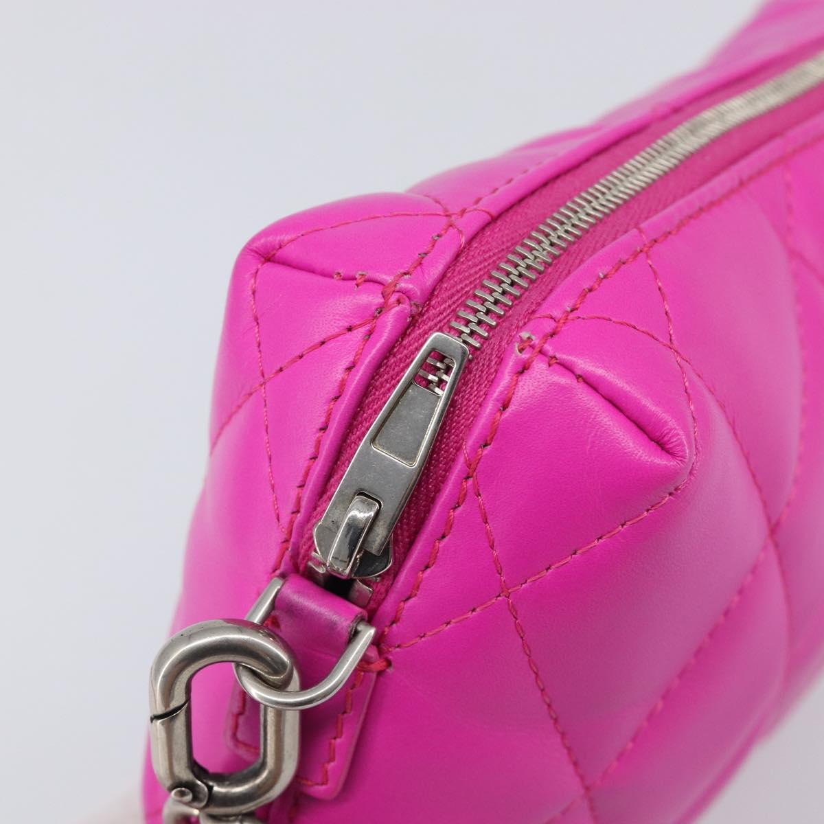 BALENCIAGA Touch Puffy Camera Bag XS Leather Purple Silver 616060 Auth BA15787V
