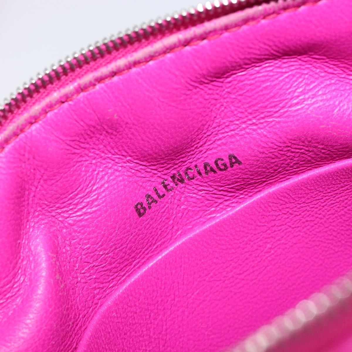BALENCIAGA Touch Puffy Camera Bag XS Leather Purple Silver 616060 Auth BA15787V