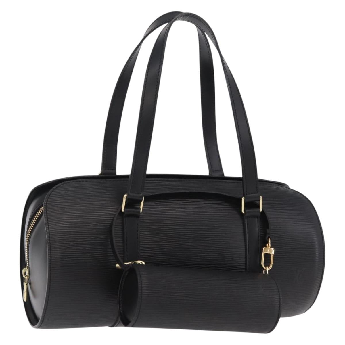 LOUIS VUITTON Epi Soufflot Hand Bag Black M52222 LV Auth BA15788V