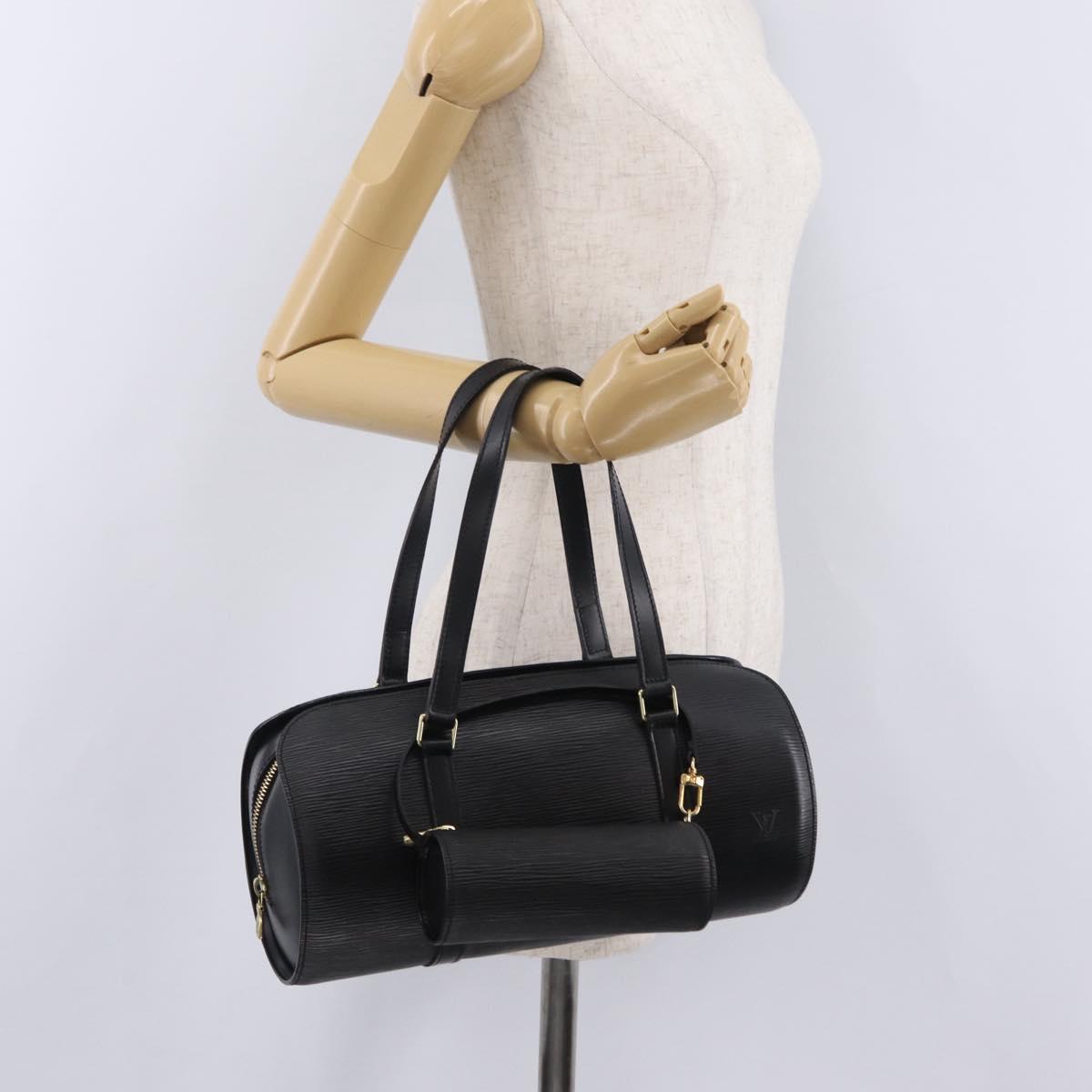 LOUIS VUITTON Epi Soufflot Hand Bag Black M52222 LV Auth BA15788V