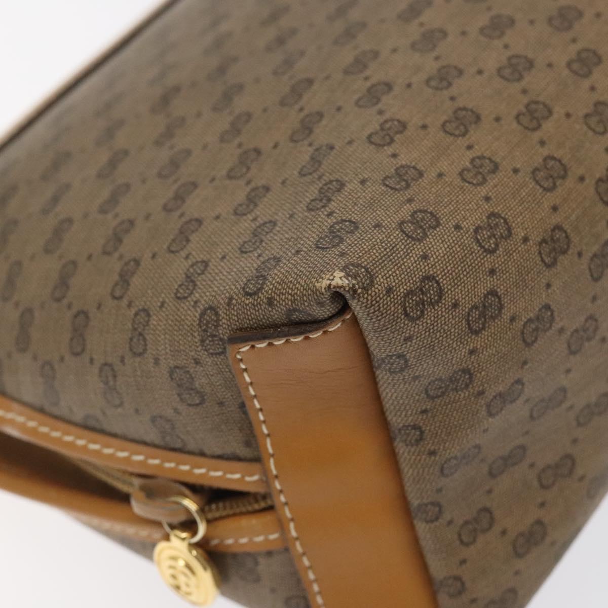 GUCCI Micro GG Supreme Clutch Bag PVC Beige Gold 014 58 0198 Auth BA1579