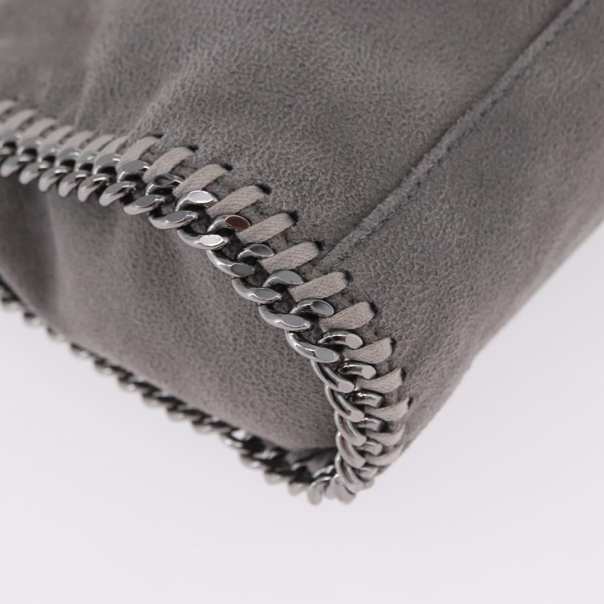 Stella MacCartney Falabella Chain Bag Polyester Gray Silver 364519 Auth BA15790A
