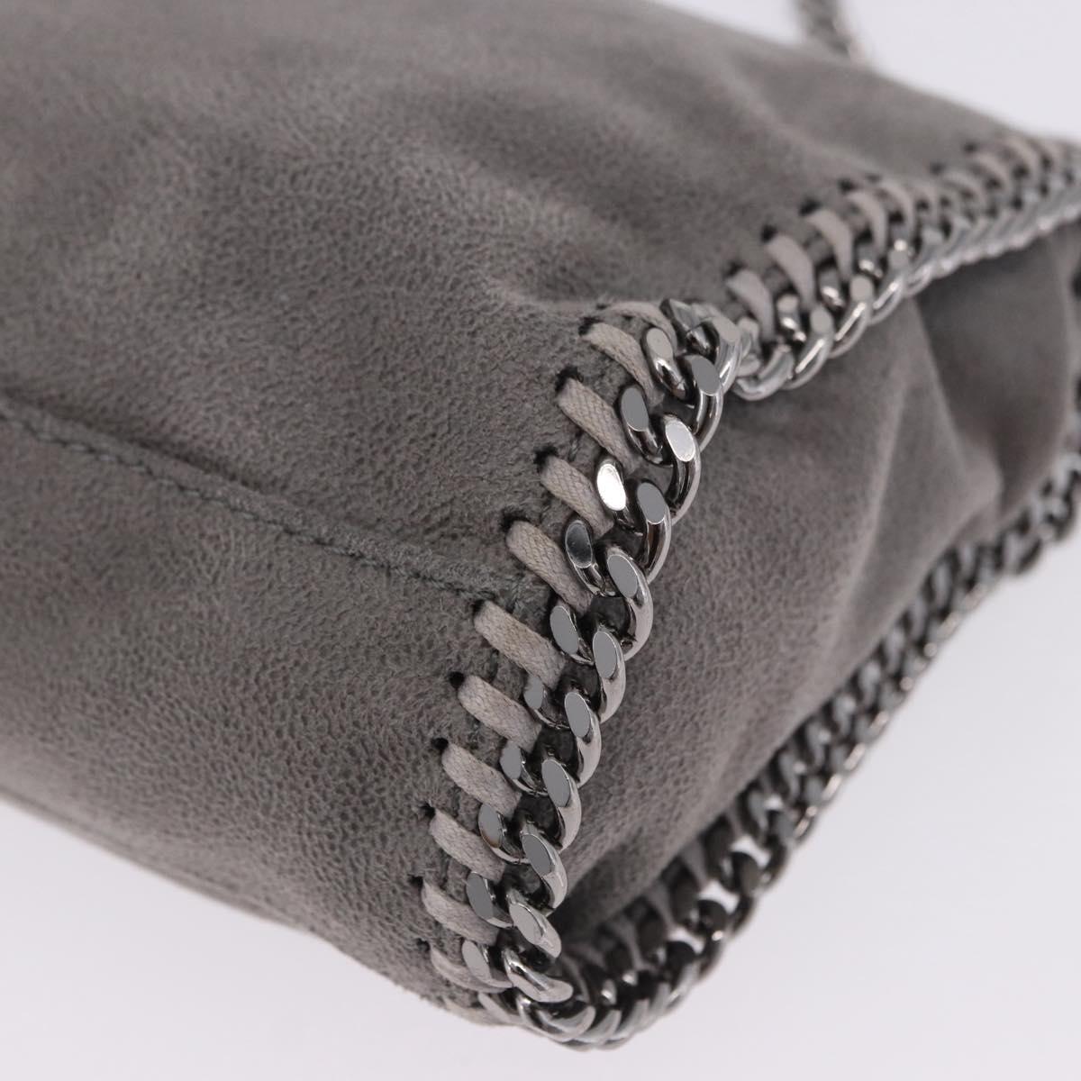 Stella MacCartney Falabella Chain Bag Polyester Gray Silver 364519 Auth BA15790A
