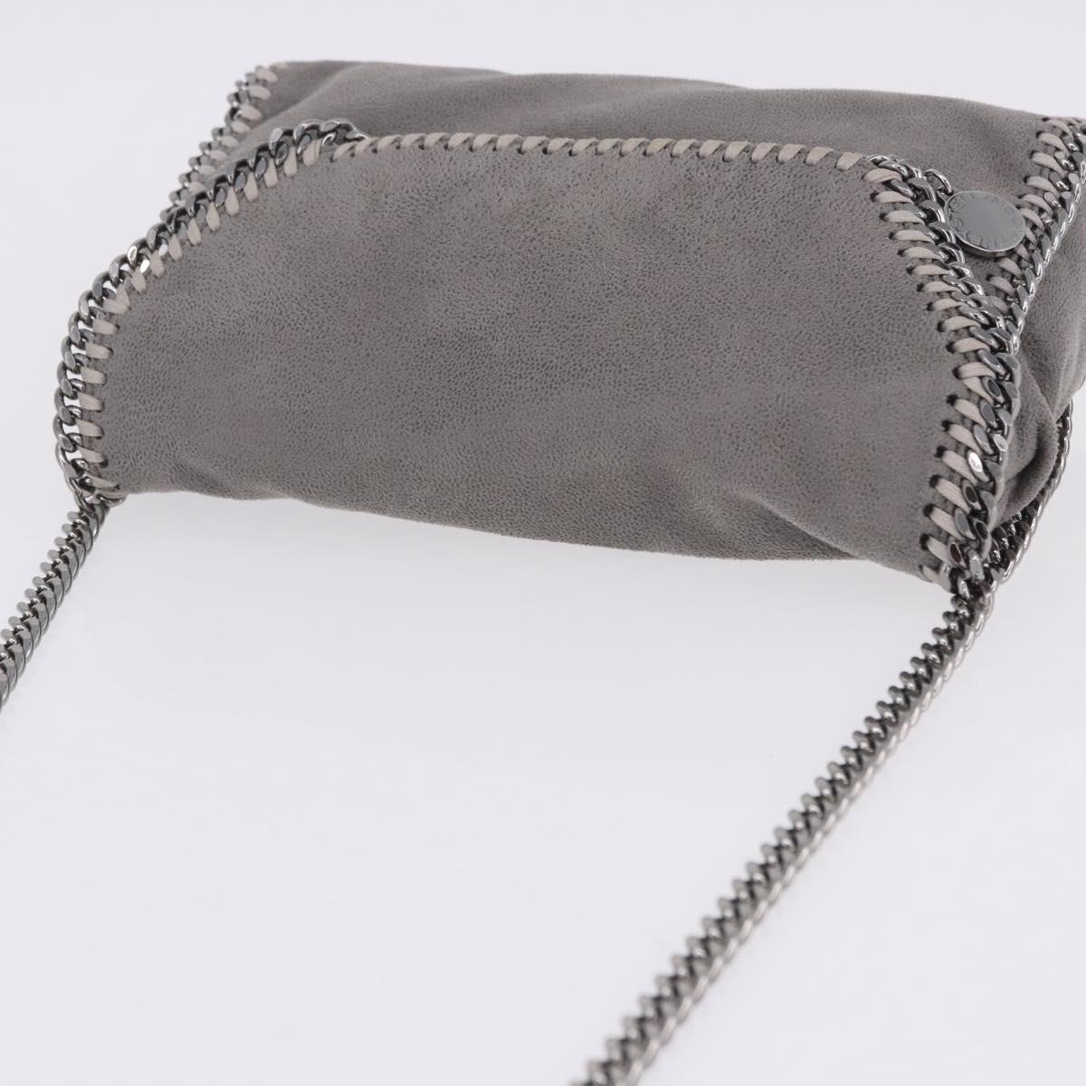 Stella MacCartney Falabella Chain Bag Polyester Gray Silver 364519 Auth BA15790A