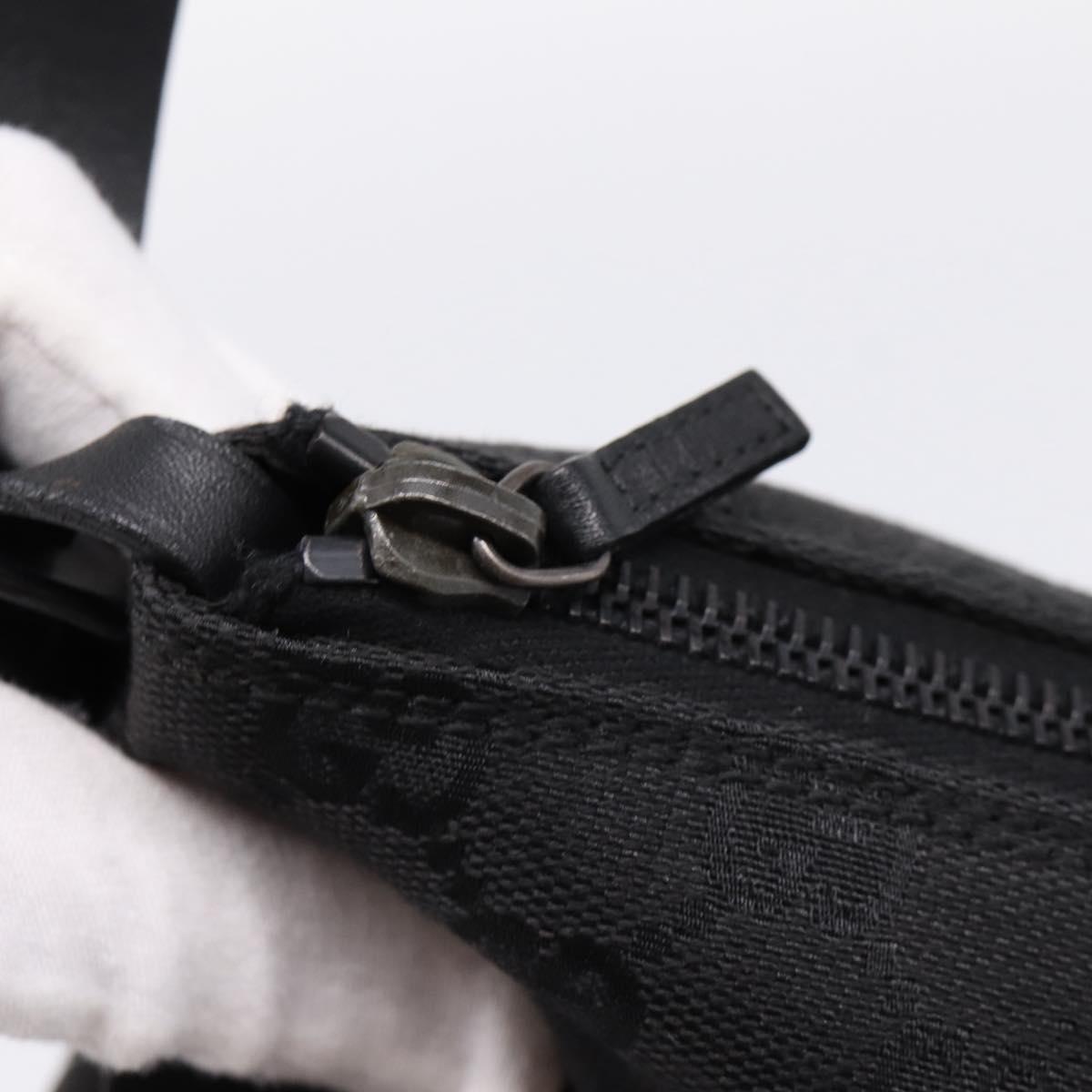 GUCCI GG Canvas Hand Bag Black Silver 103399 Auth BA15792V