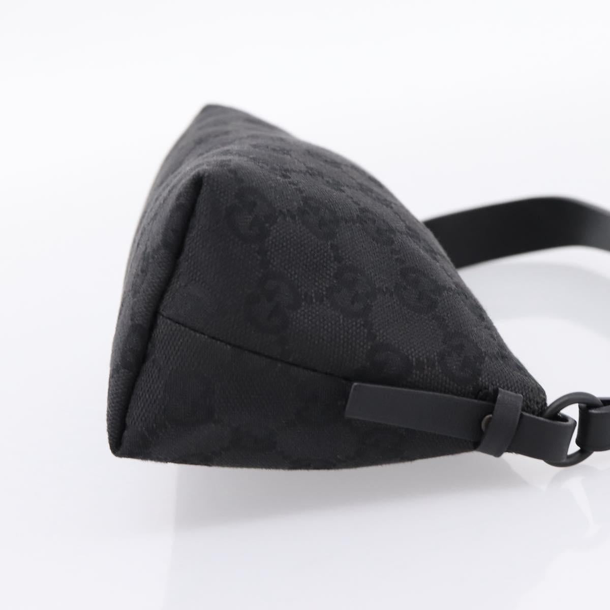 GUCCI GG Canvas Hand Bag Black Silver 103399 Auth BA15792V