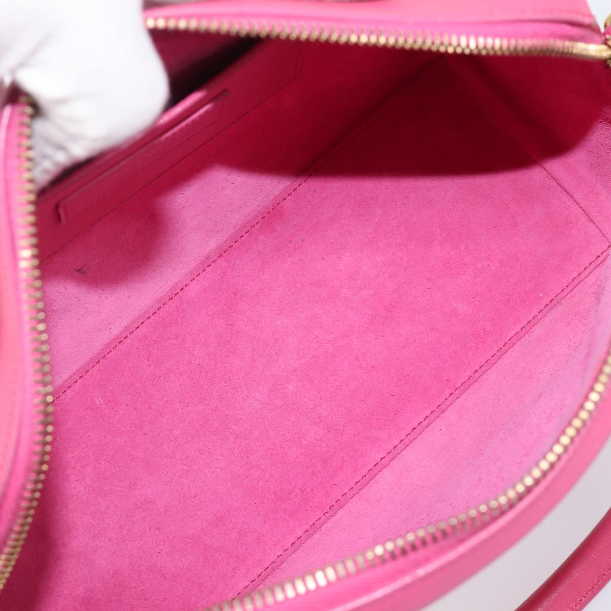 SAINT LAURENT Baby Duffel Hand Bag Leather 2way Pink Gold Auth BA15793V