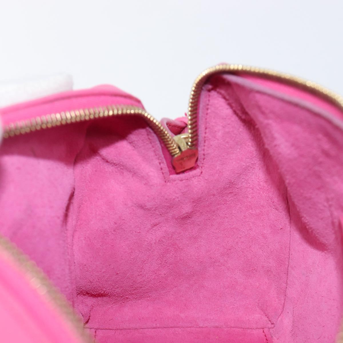 SAINT LAURENT Baby Duffel Hand Bag Leather 2way Pink Gold Auth BA15793V