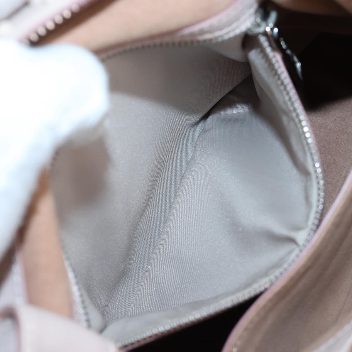 TOD'S Wave Line Backpack Leather Pink Silver Auth BA15794A